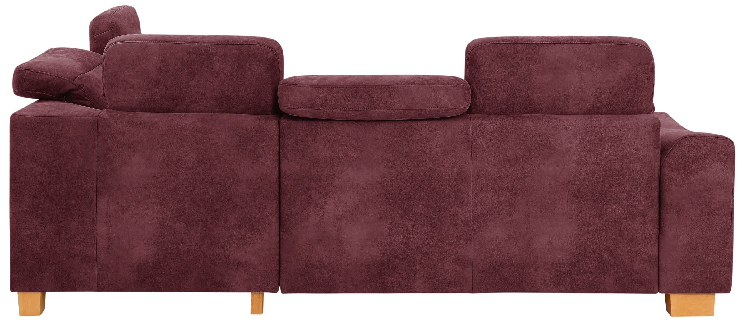 Ecksofa HOME AFFAIRE "Dundee L-Form", rot (bordeaux), B:263cm H:86cm T:219cm, Luxus-Microfaser Florence (100% Polyester), Sofas, Ecksofa, wahlweise mit Kopfteilverstellung und zusätzlich mit Bettfunktion 6