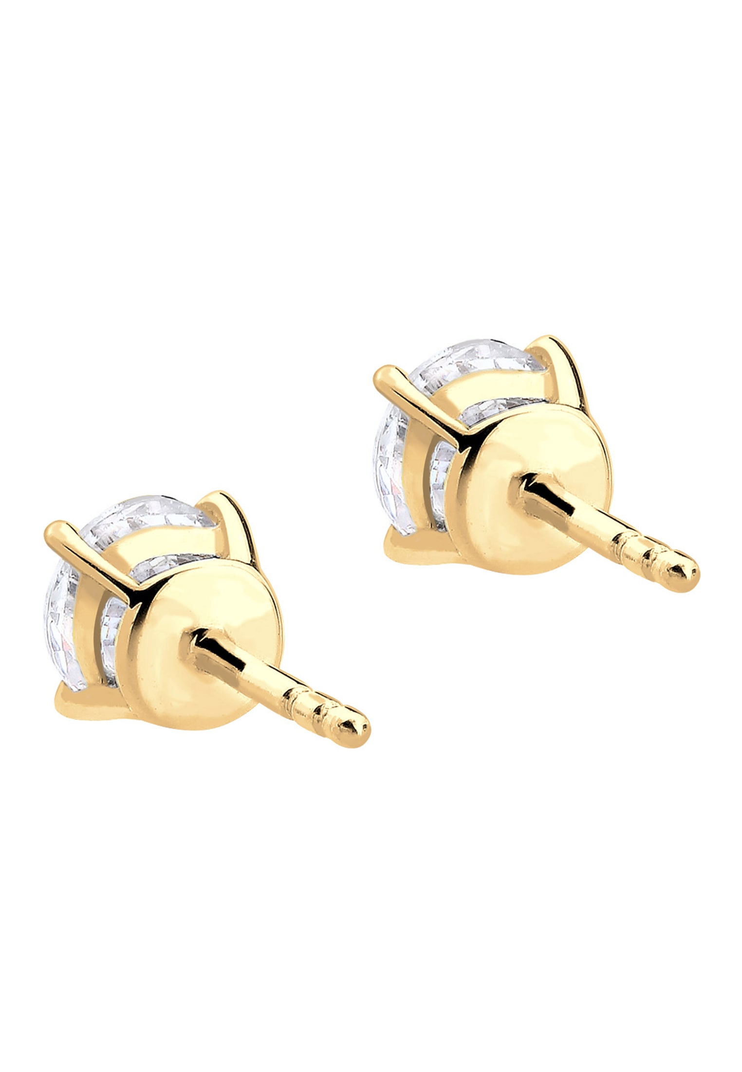 Elli Paar Ohrstecker »Ohrringe Basic Kristalle 925 Silber vergoldet«