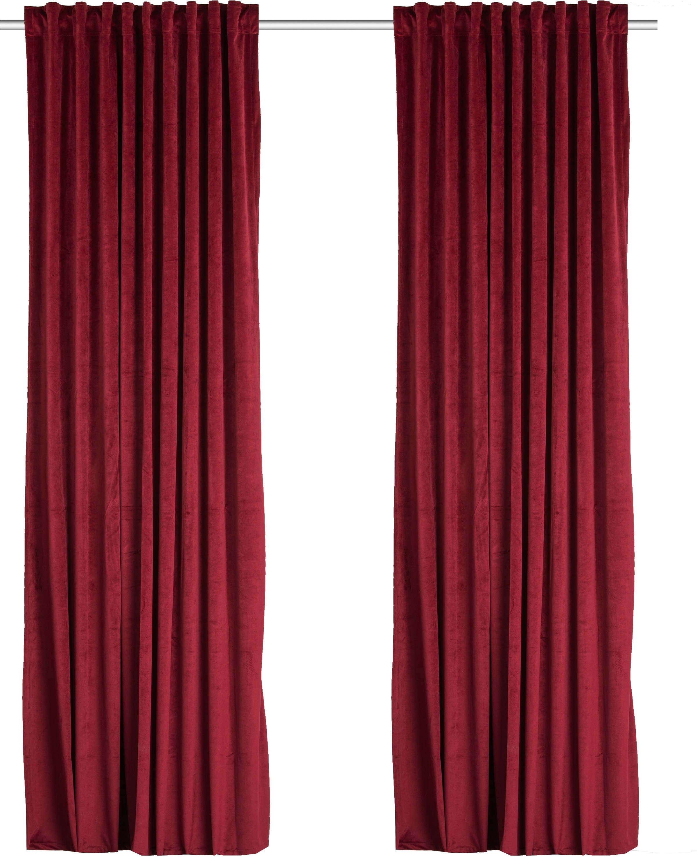 OTTO home Vorhang "Velvet uni" Multifunktionsband 2 Stk. tlg. Blickdichter günstig online kaufen