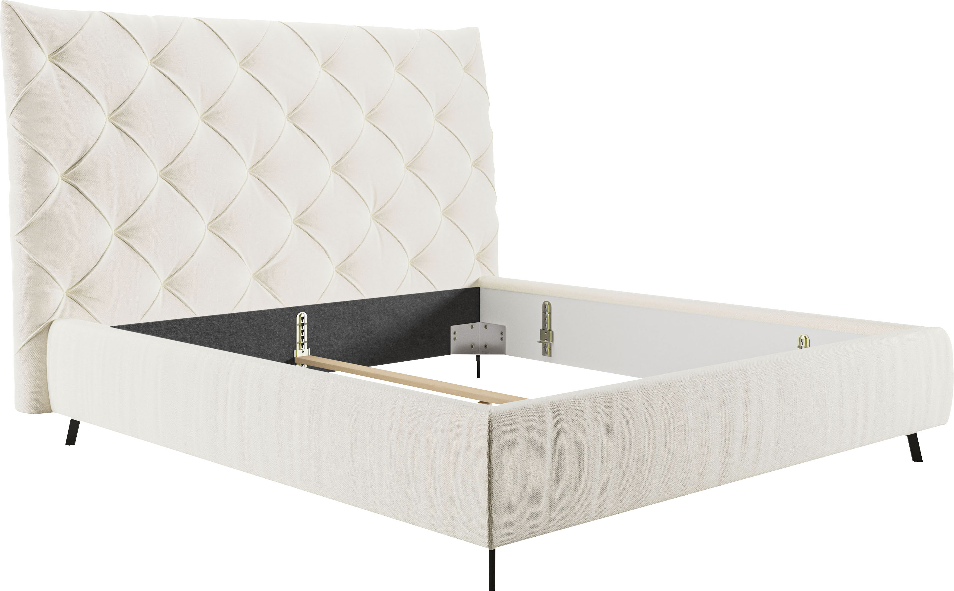 Thumbnail - Leonique Polsterbett "Maxime, in 4 Breiten bis 200cm, auch in Leder" Kopfteilhöhe 143 cm, belastbar bis 280 kg, auch in ...