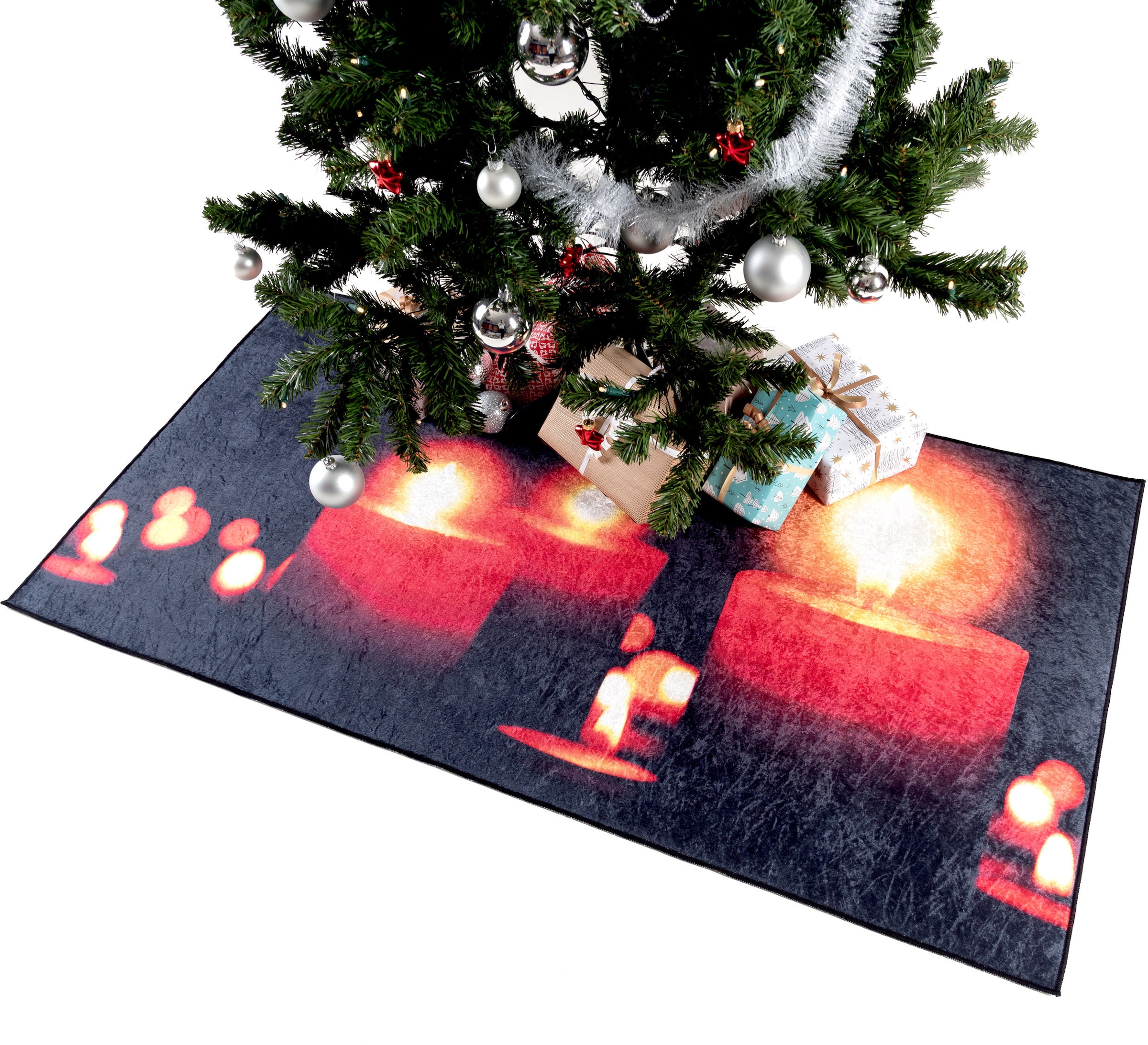 | rechteckig, auf »Christmas Unterlage 1226«, waschbar, Sehrazat BAUR Rechnung Weihnachten, Teppich Weihnachtsbaum