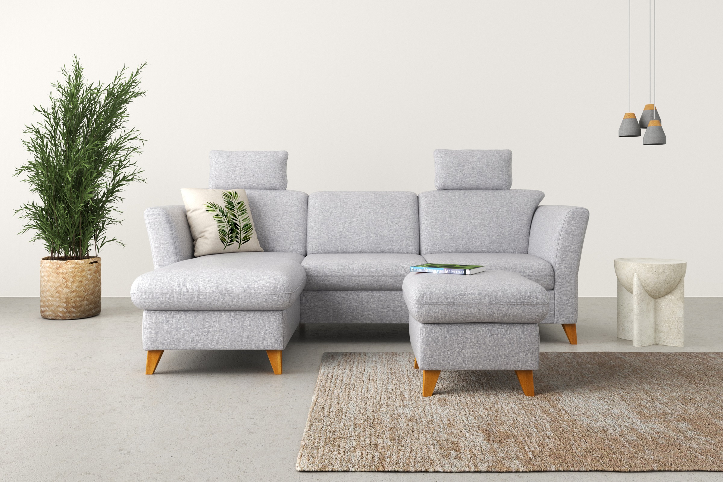 Home affaire Ecksofa »Trelleborg L-Form«, Federkern-Polsterung, wahlweise mit Bettfunktion und Bettkasten