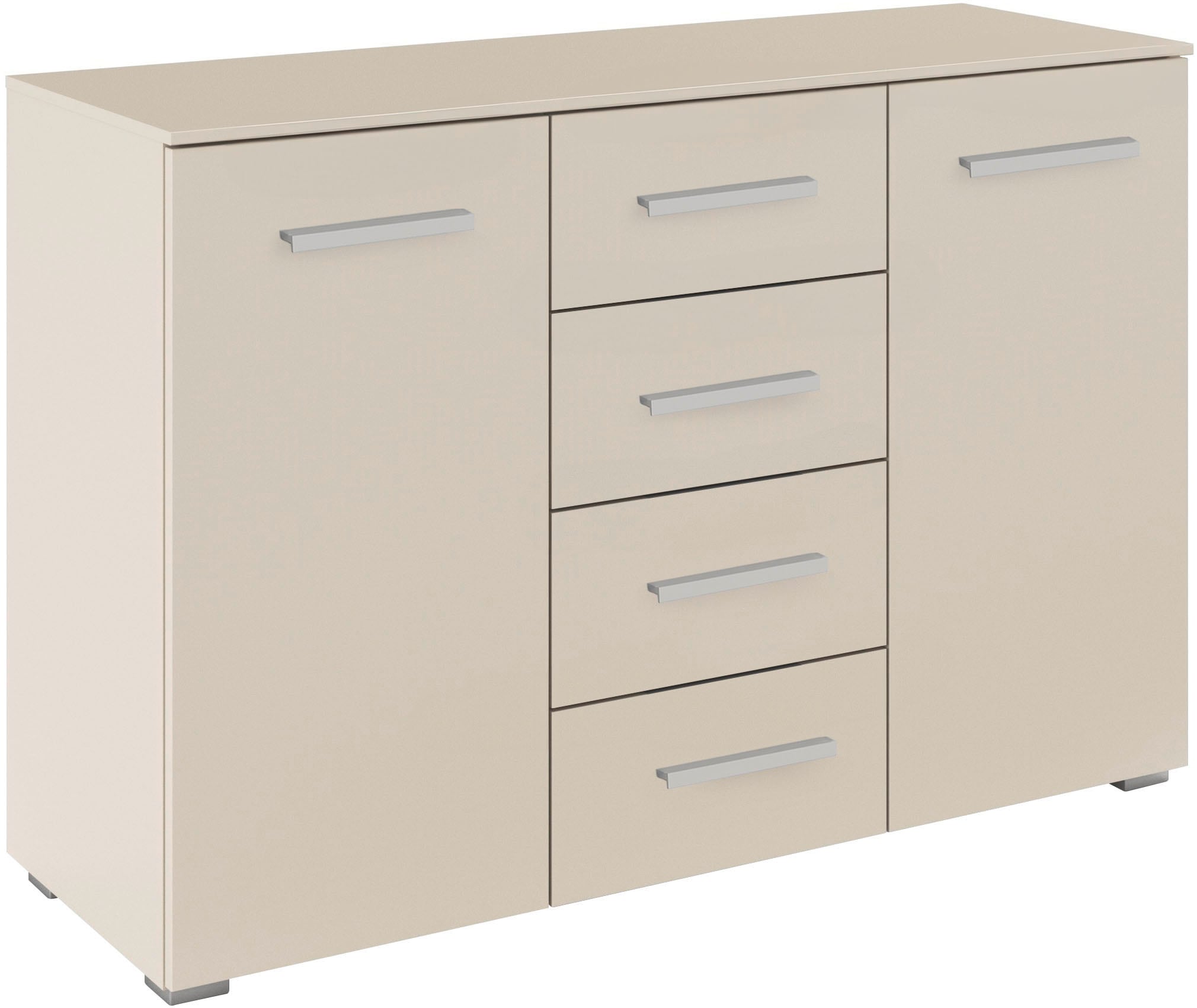 rauch Schubkastenkommode "Sideboard Kommode Kombikommode KOLUNA mit Dekorfront" Breite 120 cm mit moderner Dekorfront, vier große Schubladen, mit insgesamt 4 Einlegeböden MADE IN GERMANY