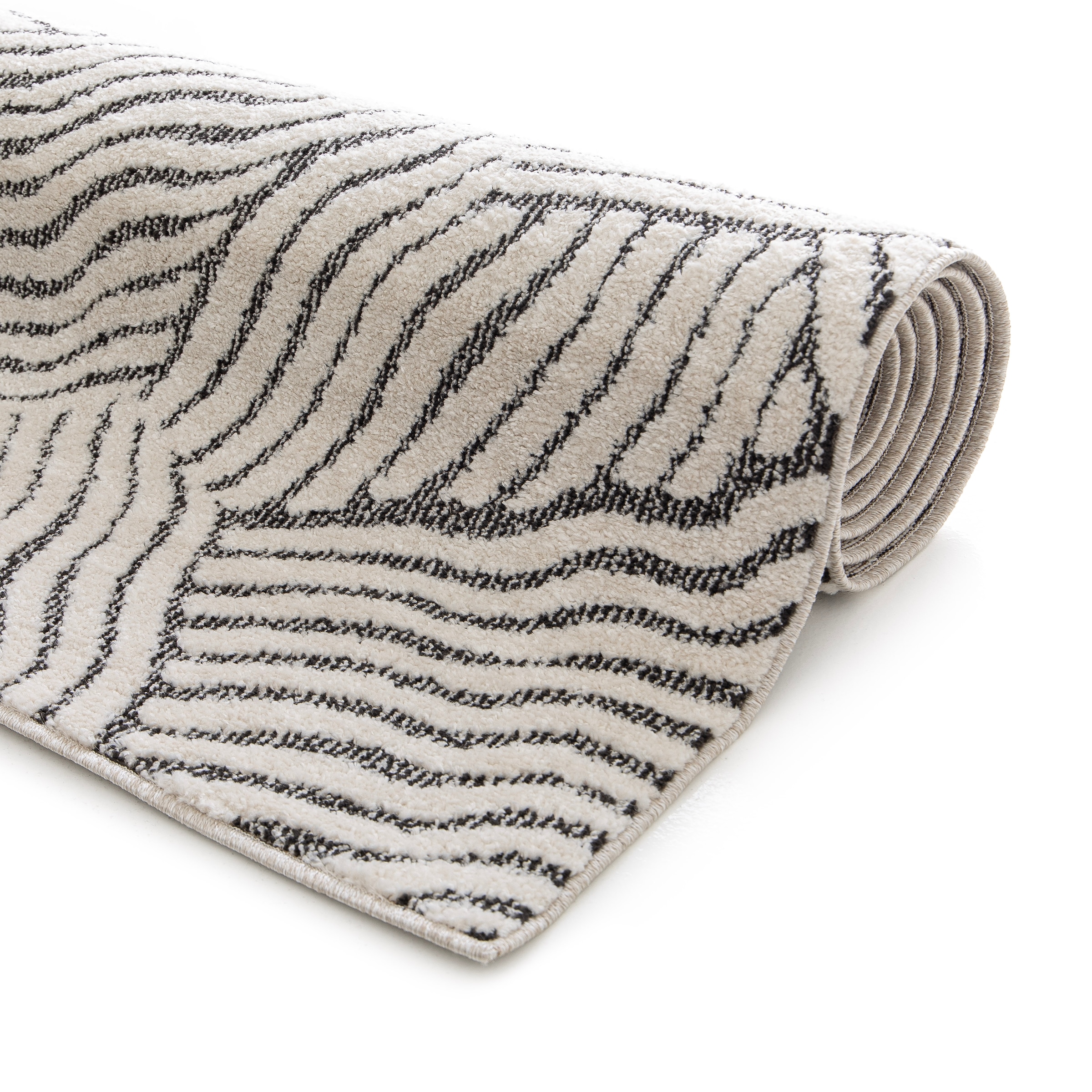 OTTO home Teppich »Segovia, Supersoft, 3D- Design, weiche Haptik, modernes Design« rechteckig 9 mm Höhe Hoch-Tief-Struktur, Wohnzimmer, Esszimmer, Schlafzimmer