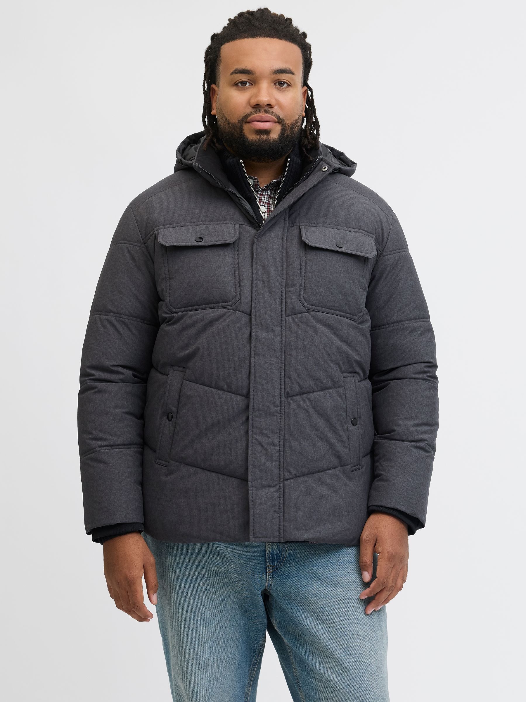 Jack & Jones PlusSize Steppjacke "JJMORGAN PUFFER JACKET PLS" mit Kapuze günstig online kaufen