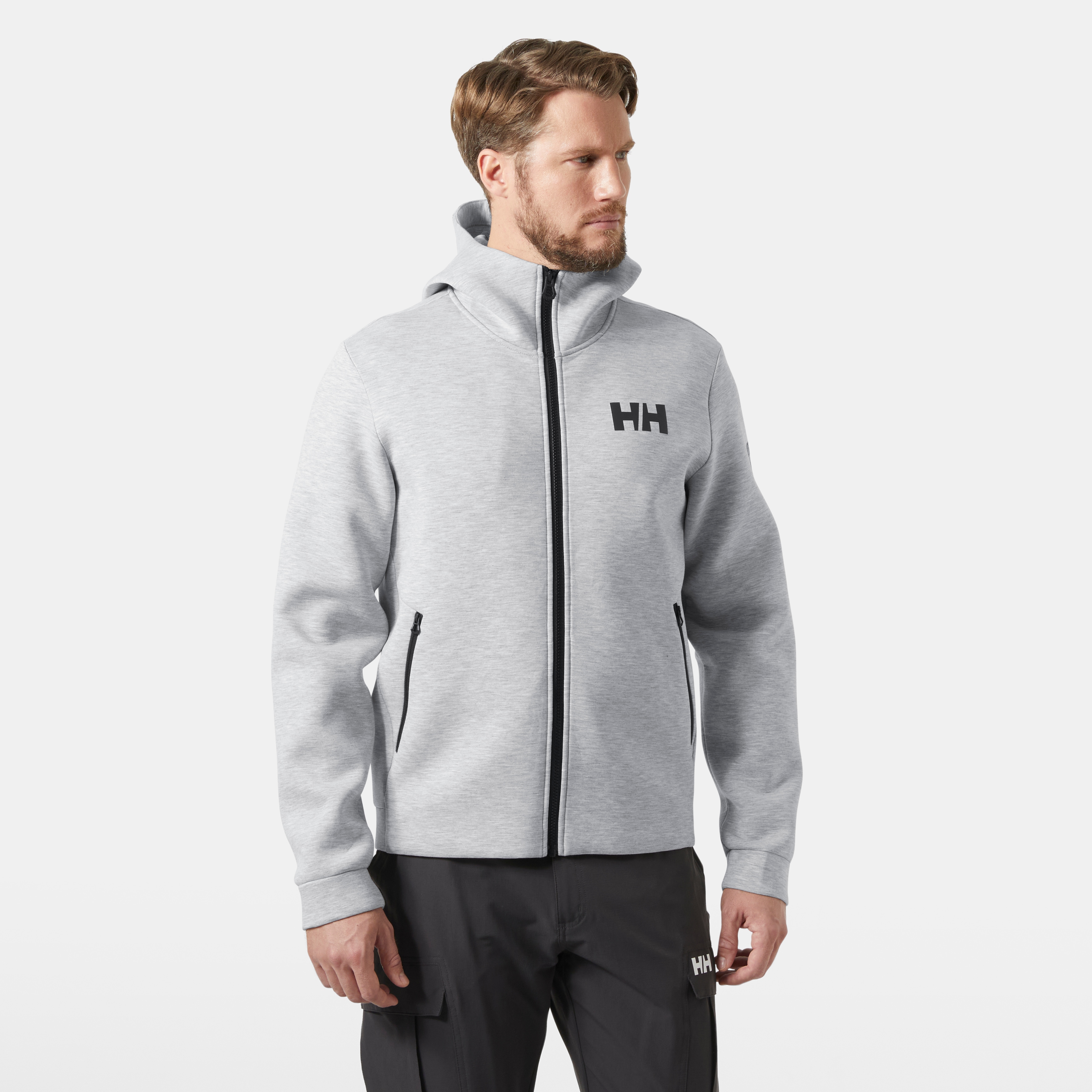 Helly Hansen Trainingsjacke "HP OCEAN FZ JACKET 2.0" mit Kapuze mit hohem Kragen, bequeme Passform, hüftlange Form