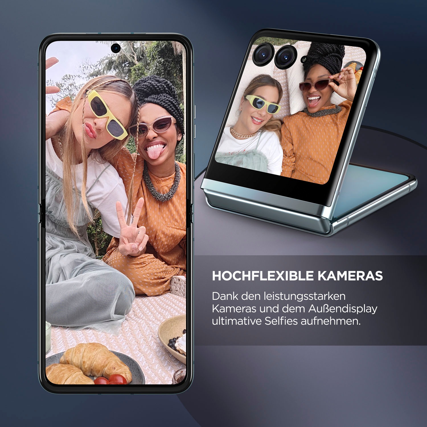 Motorola Smartphone »Motorola razr40 ultra« Glacier Blue