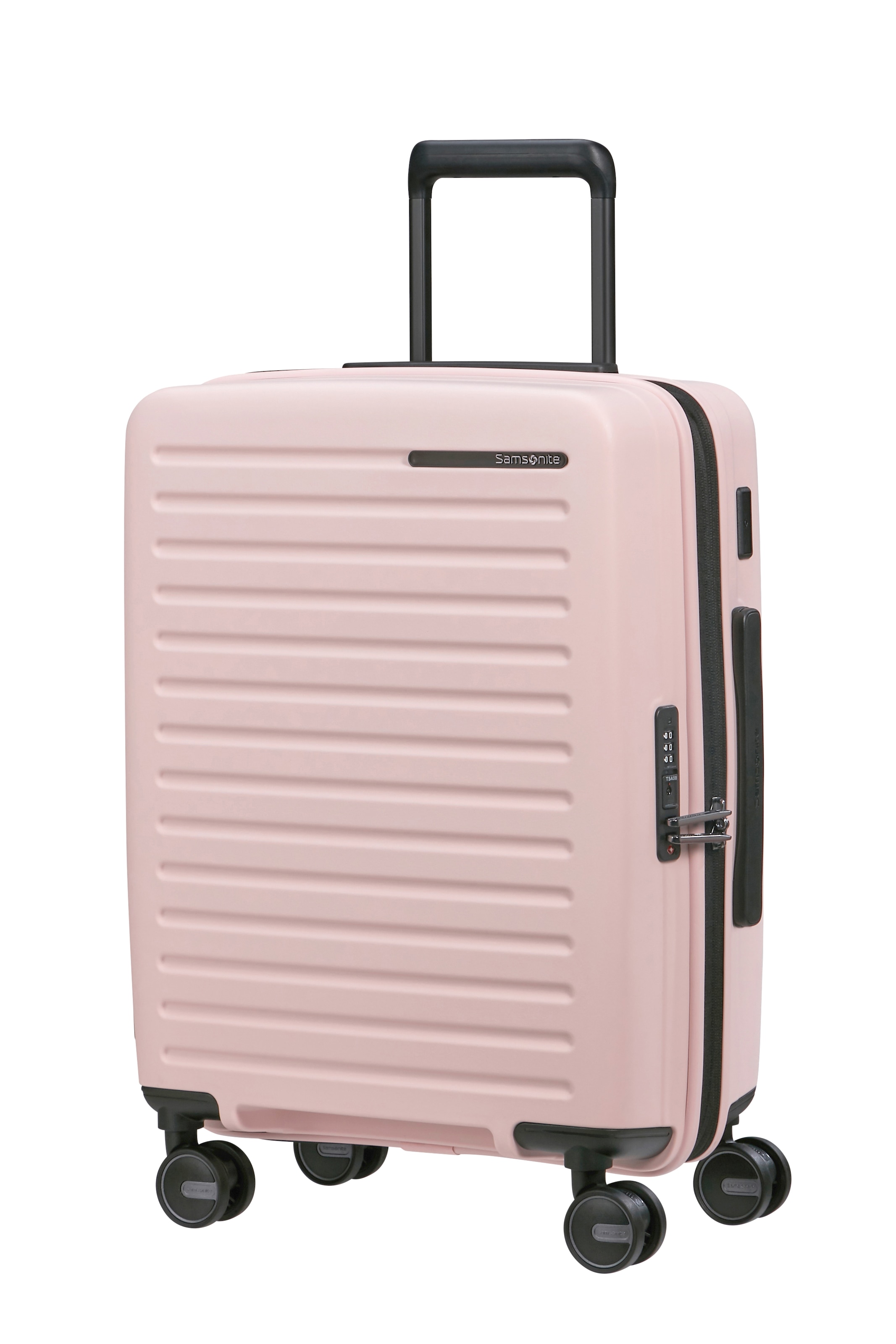 Samsonite Hartschalen-Trolley "RESTACKD" 39 l 4 Rollen mit fester Trennwand und verstellbaren Packgurten