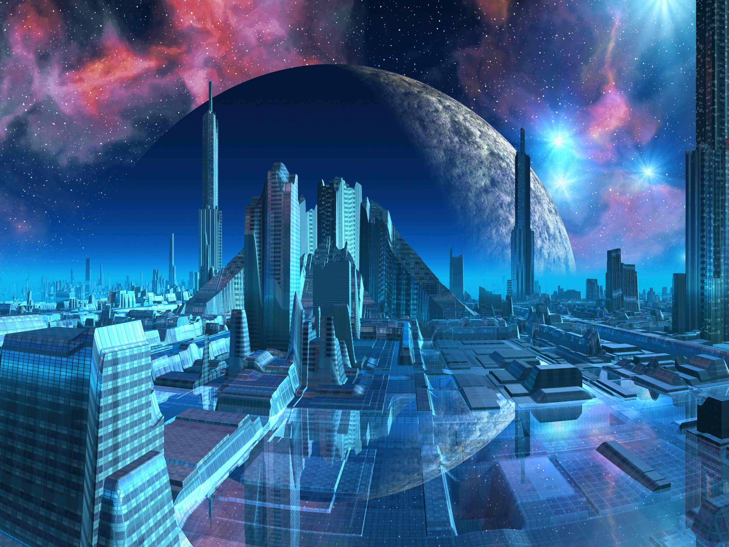Papermoon Fototapete "PLANETEN-FUTURISTISCH WELTRAUM MOON GALAXIE UNIVERSUM"