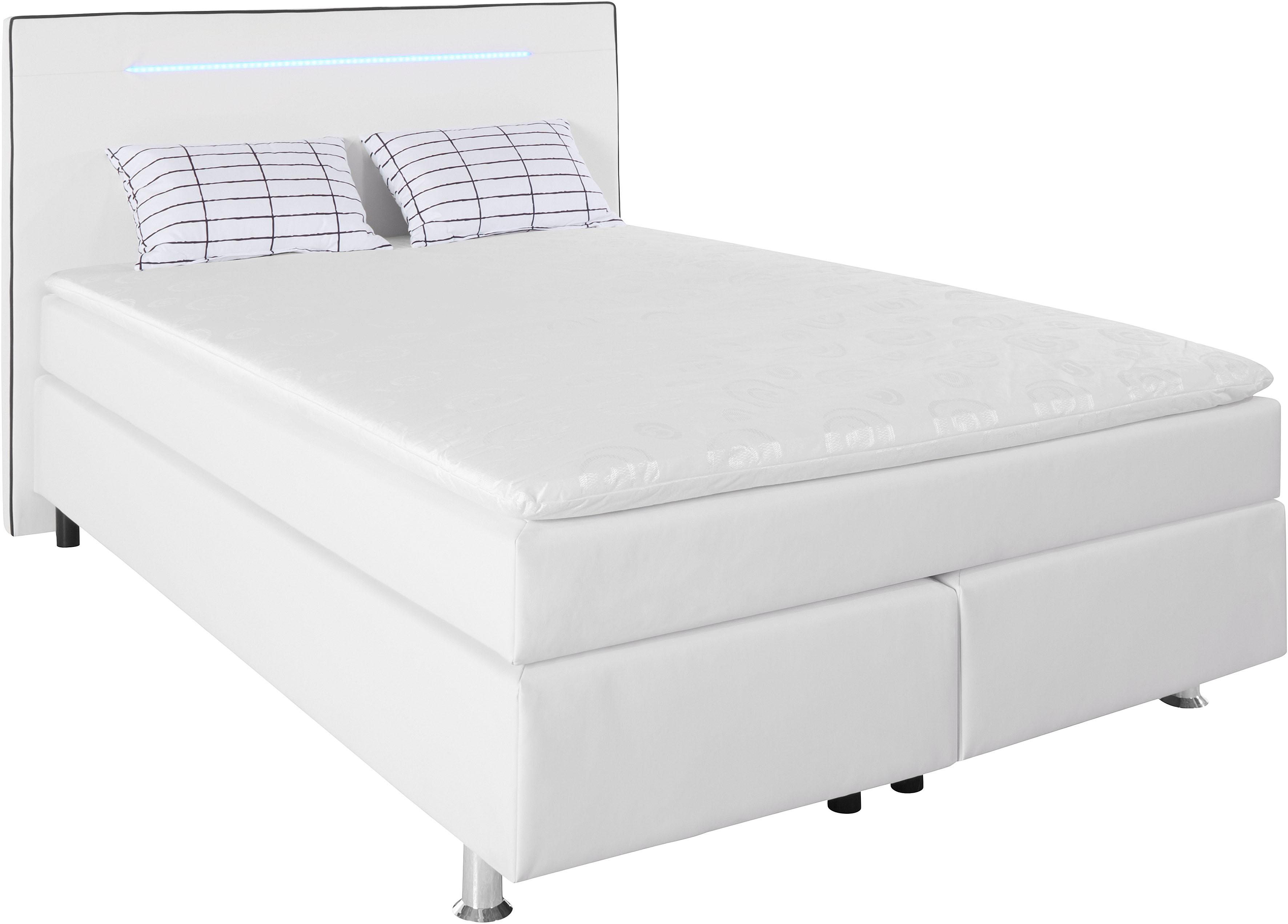 COLLECTION AB "London, inklusive Topper und Kissen, mit LED-Beleuchtung" Boxspringbett erhältlich in 90cmx200cm, 140cmx200cm & 180cmx200cm