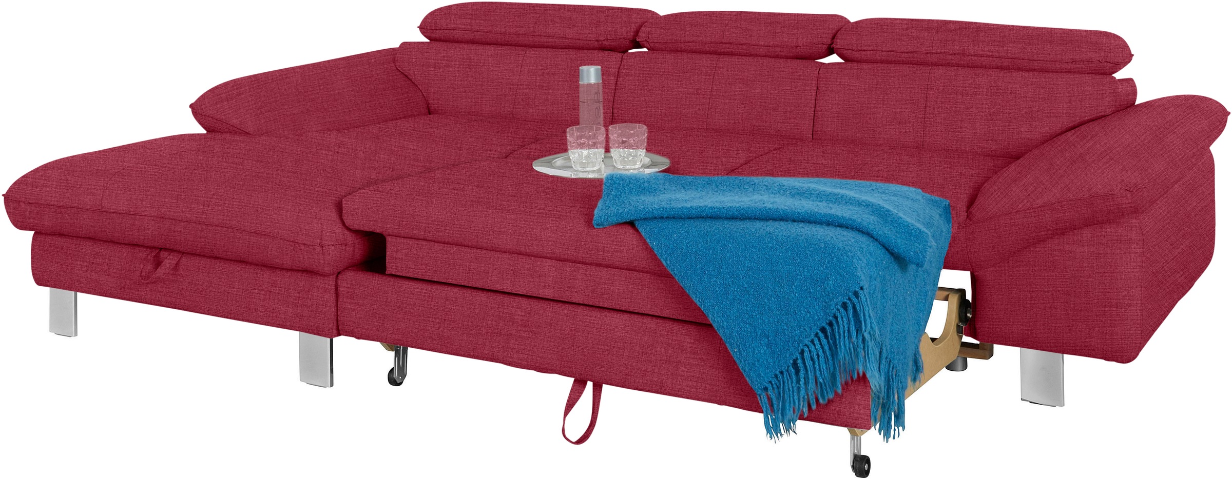 COTTA Ecksofa Driver, mit Kopfteilverstellung, wahlweise mit Bettfunktion