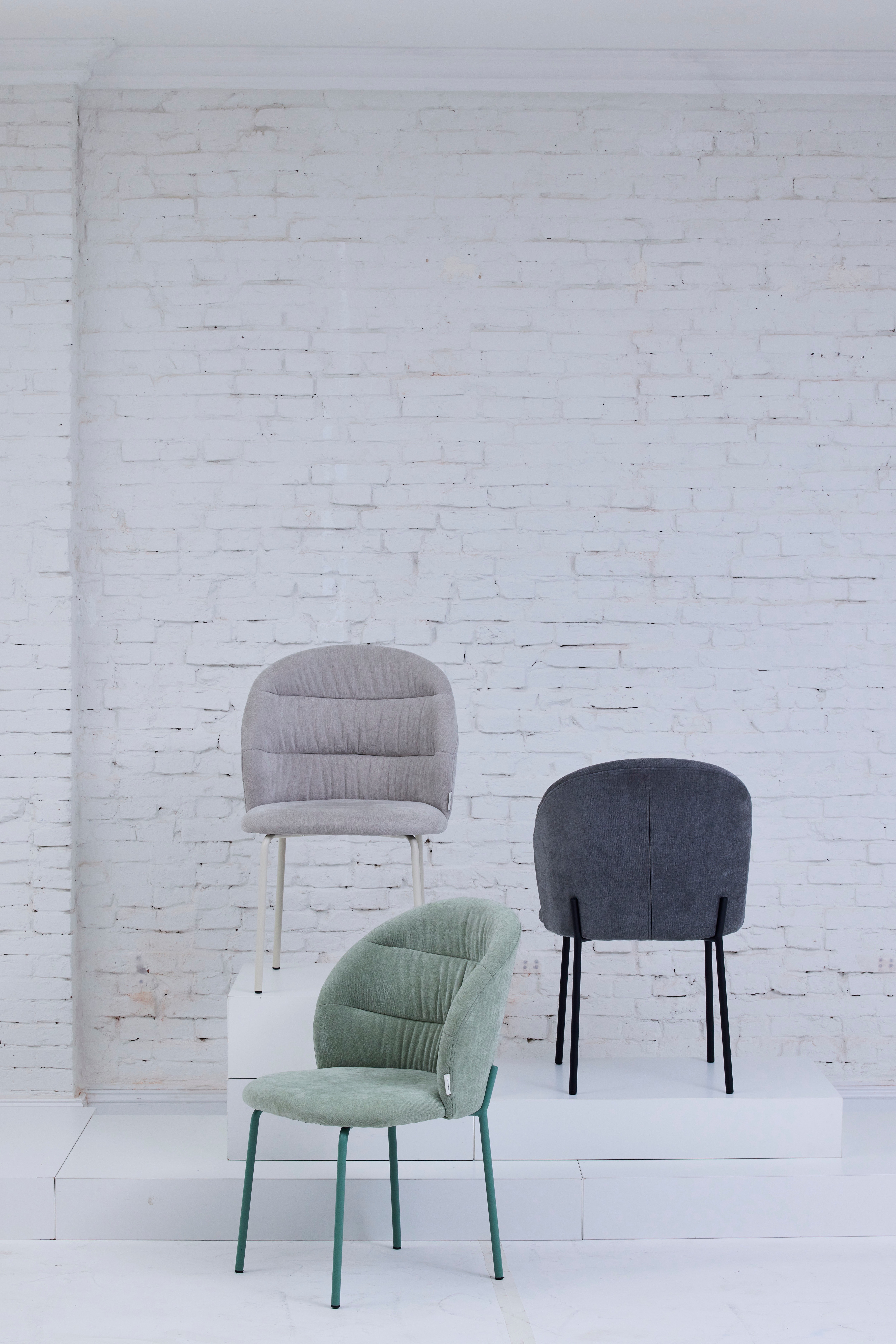 Thumbnail - TOM TAILOR HOME 4-Fußstuhl "LEAF CHAIR" (Set) 2 Stk.4-Fußgestell, Raffung in der Rückenlehne