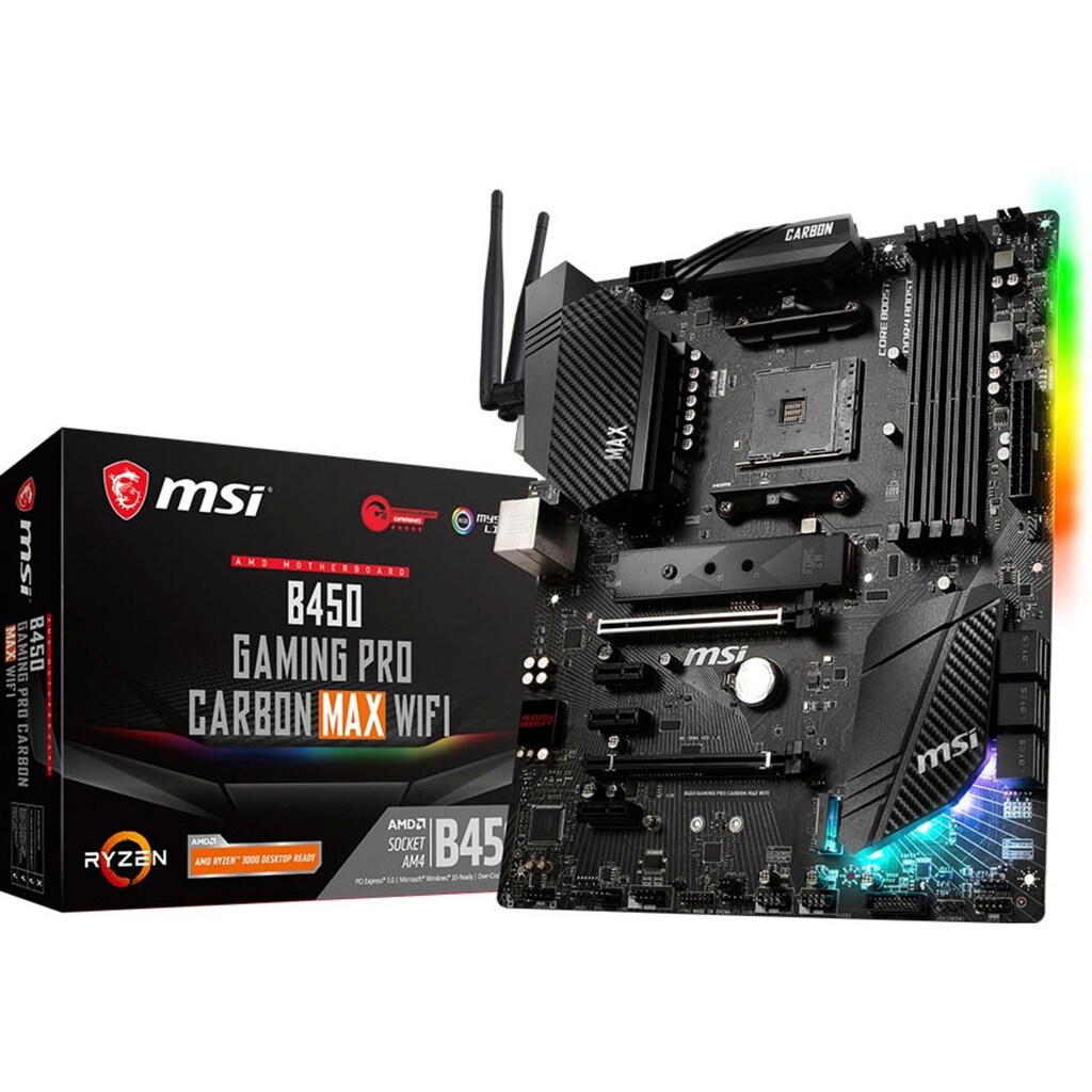 MSI Mainboard »B450 GAMING PRO CARBON MAX«