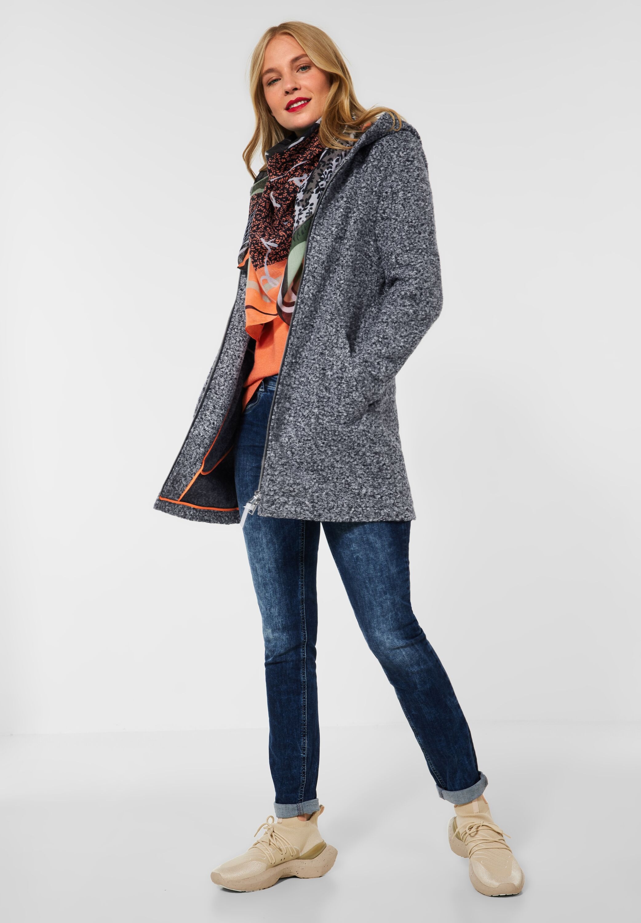 STREET ONE Wollmantel, in Melange Optik