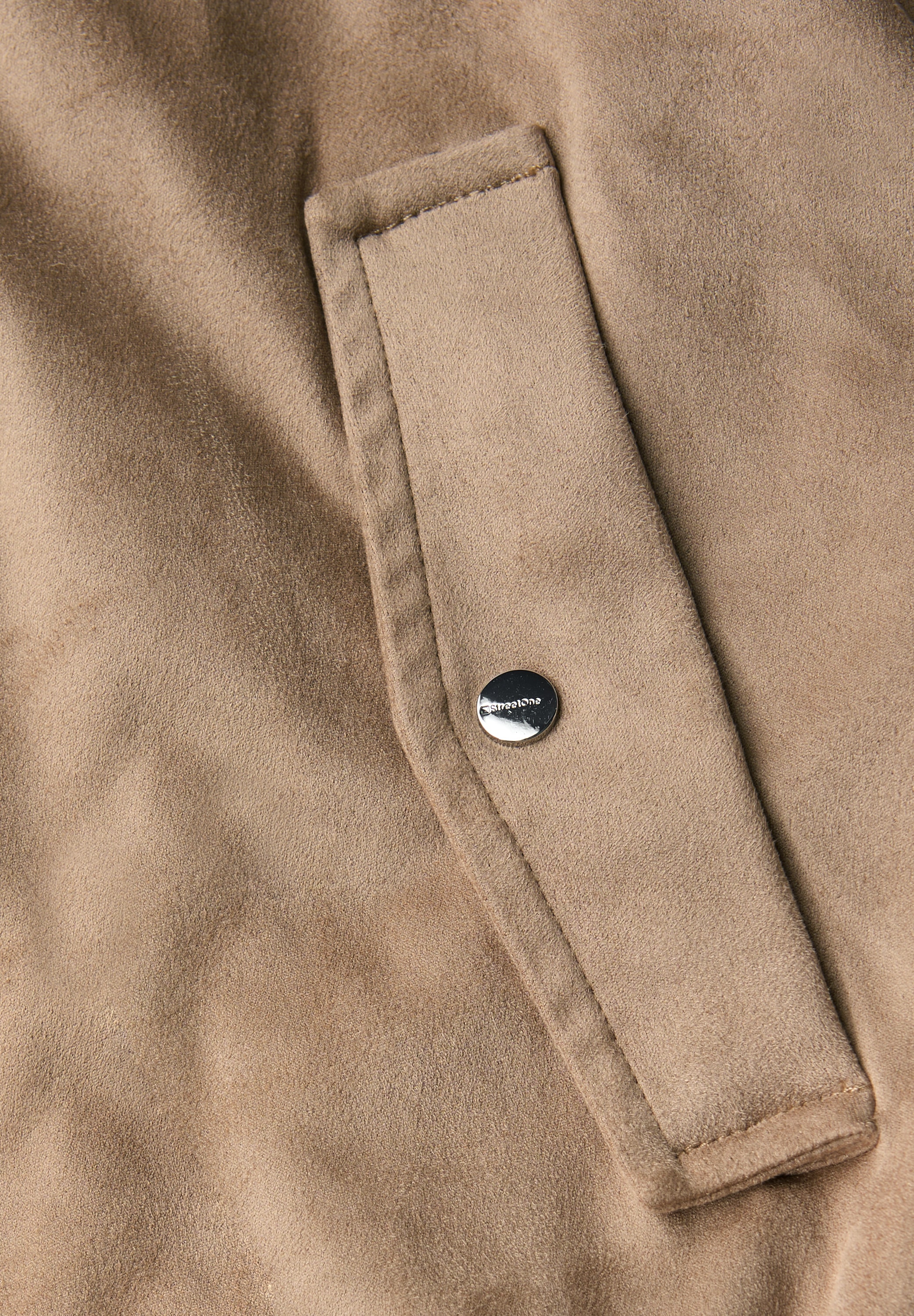 STREET ONE STUDIO Lederimitatjacke, ohne Kapuze, mit Rundhalsausschnitt