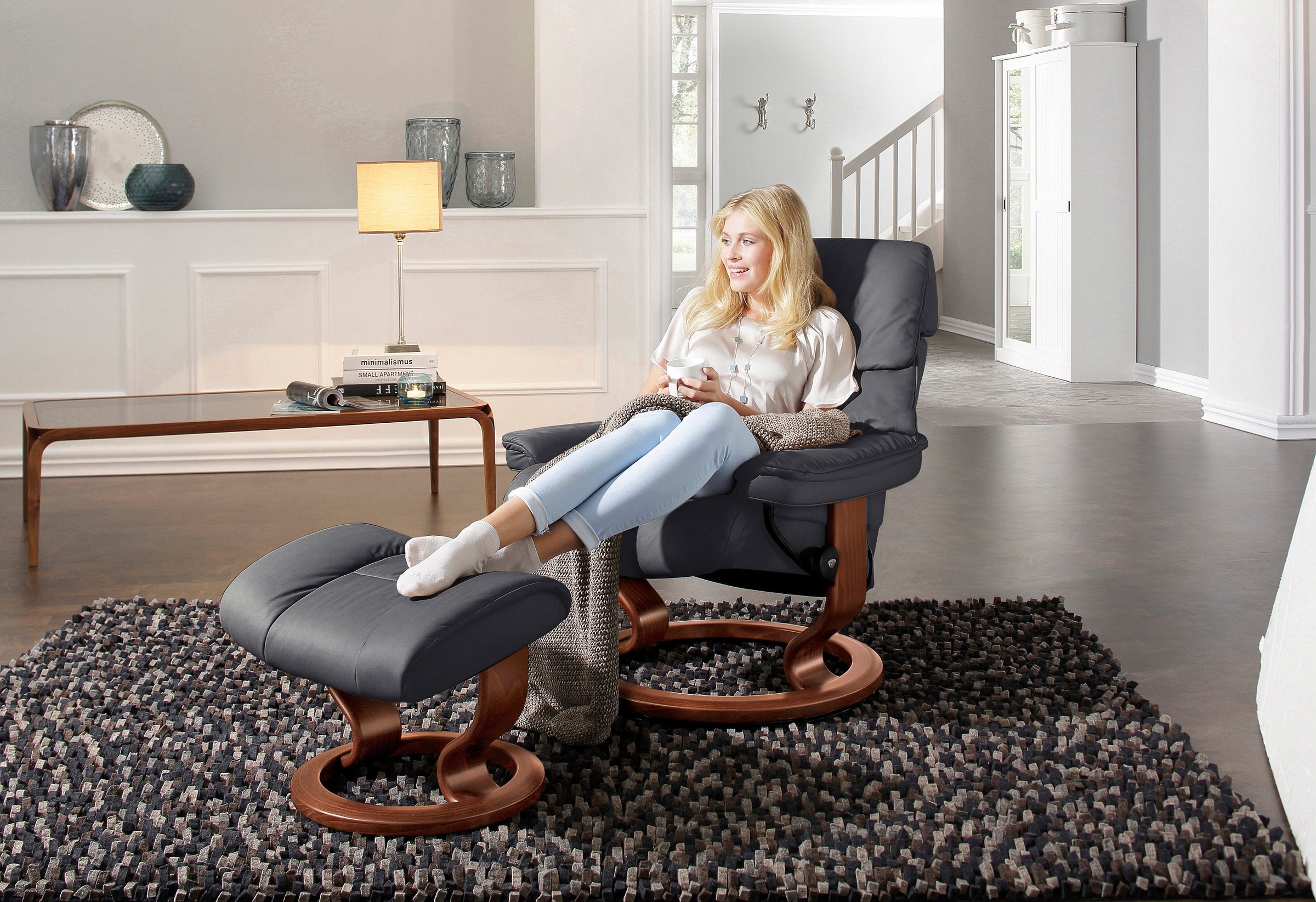 Stressless Relaxsessel "Ruby" mit Classic Base, Größe S, Gestell Eiche, Wen günstig online kaufen