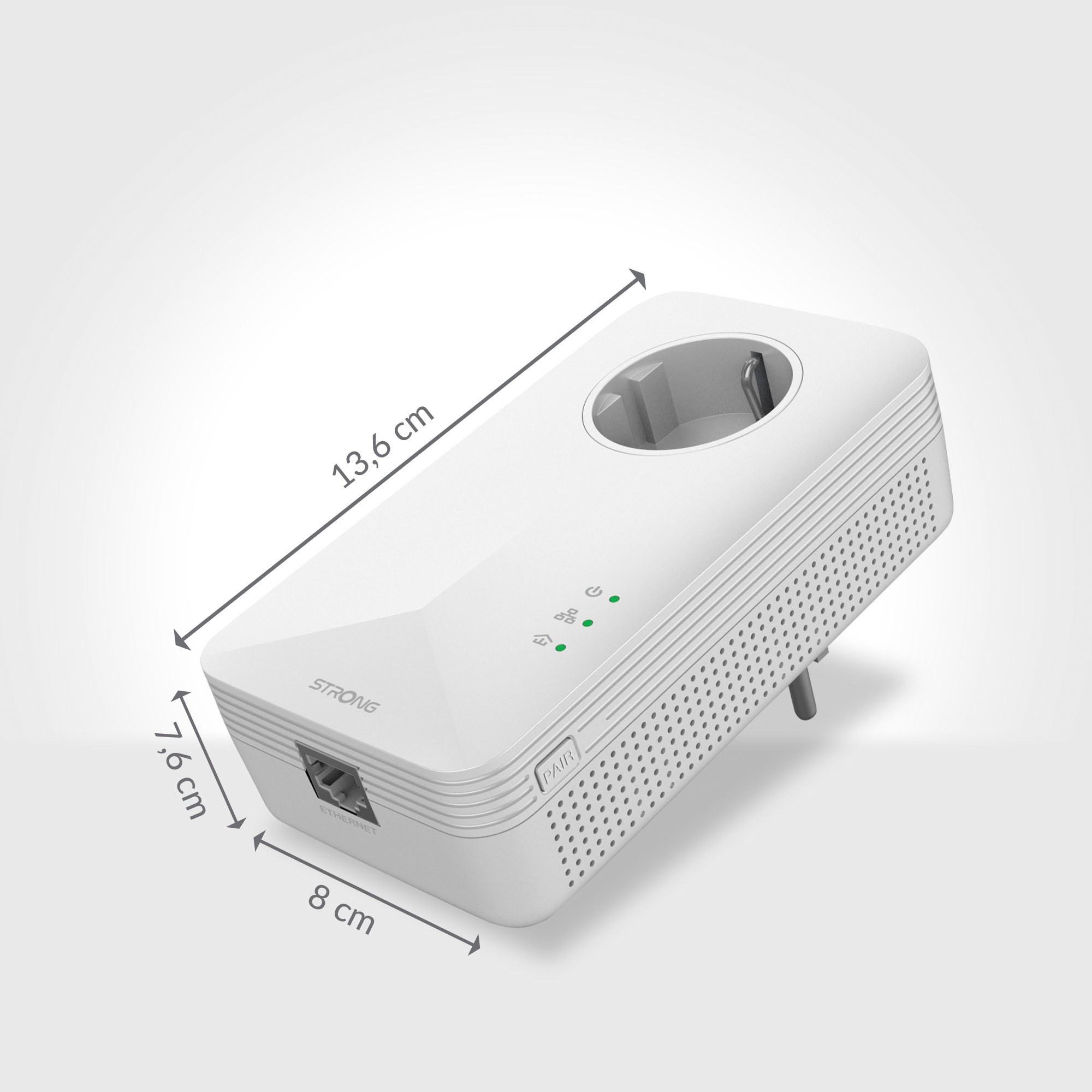 Strong Reichweitenverstärker »Powerline 1000 Mbit/s Set (2 Einheiten)«, (2 St.)