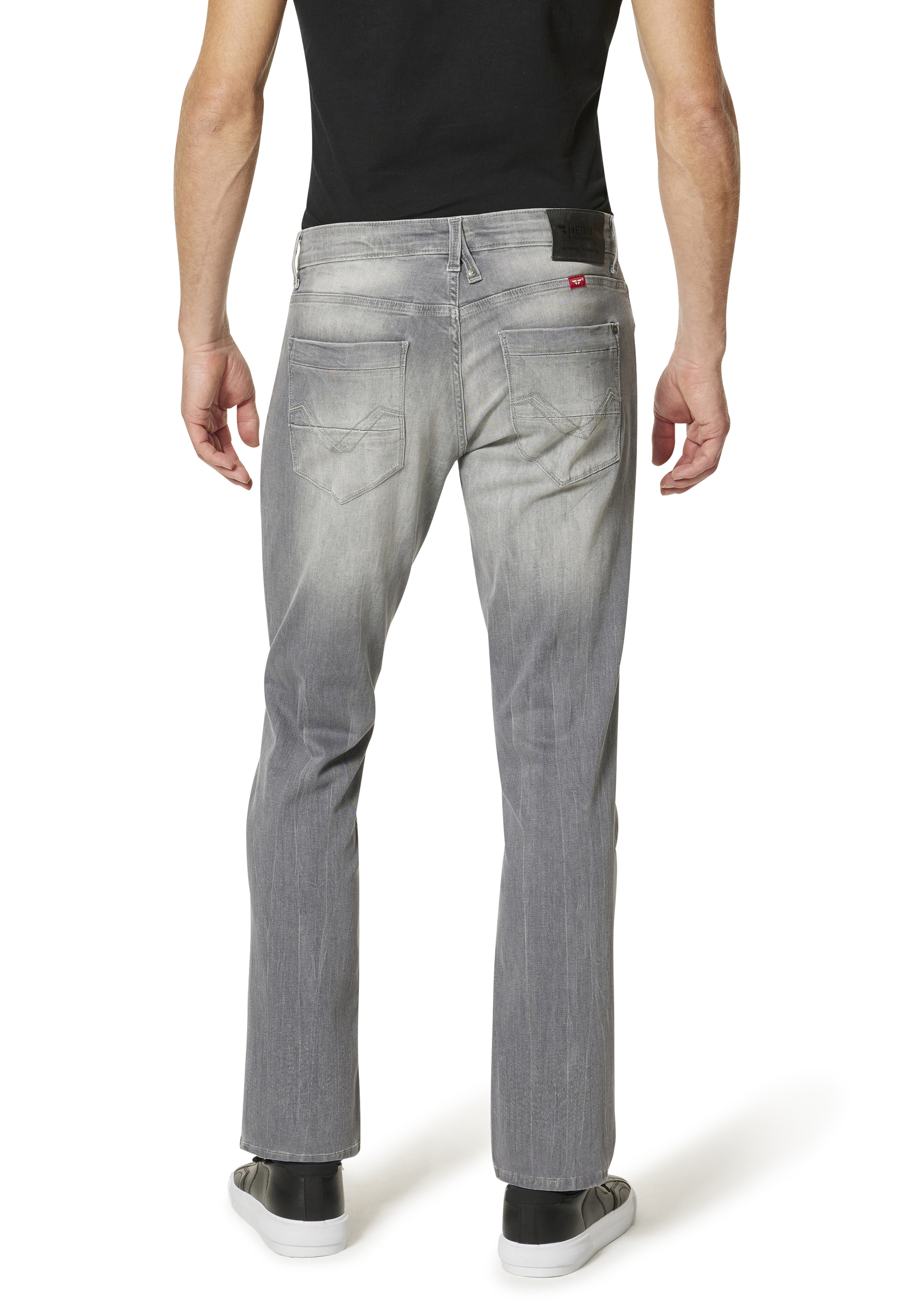 HERO by John Medoox 5-Pocket-Jeans »Portland Season Slim Straight Stretch«, Straight Fit Casual Clean Wash Denim Jeans für Herren