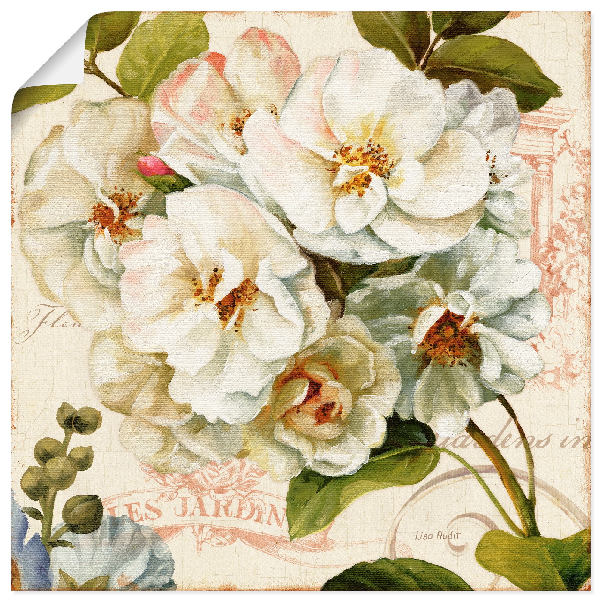 »Garten in Blumen, bestellen Poster Größen oder | als versch. Artland BAUR Wandbild III«, Leinwandbild, St.), Wandaufkleber (1