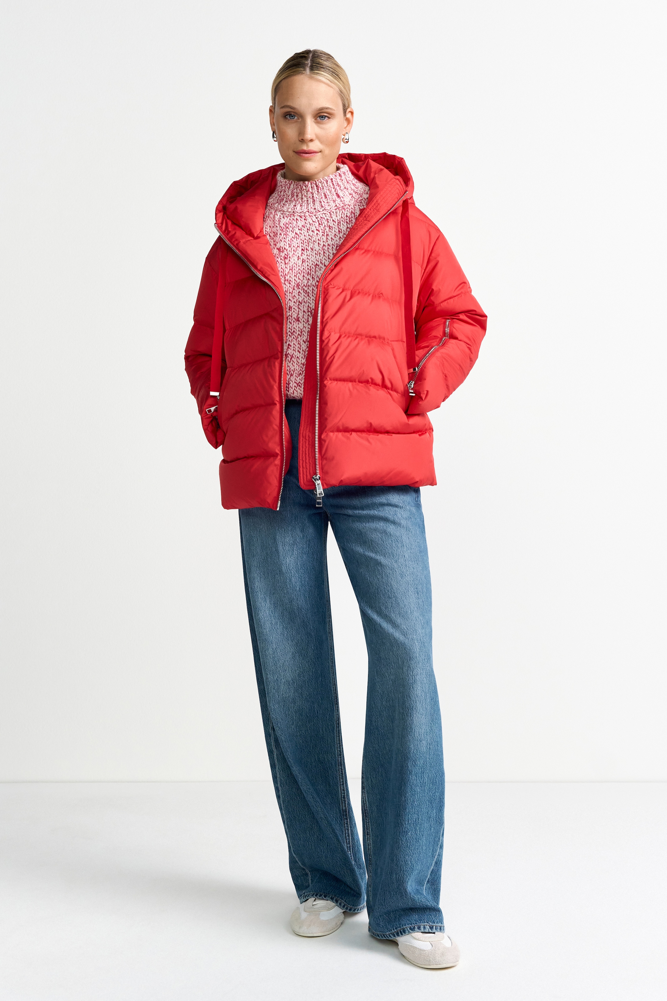 RICHROYAL Steppjacke, mit Kapuze, oversized, 2-Wege-Reißverschluss, Winterjacke