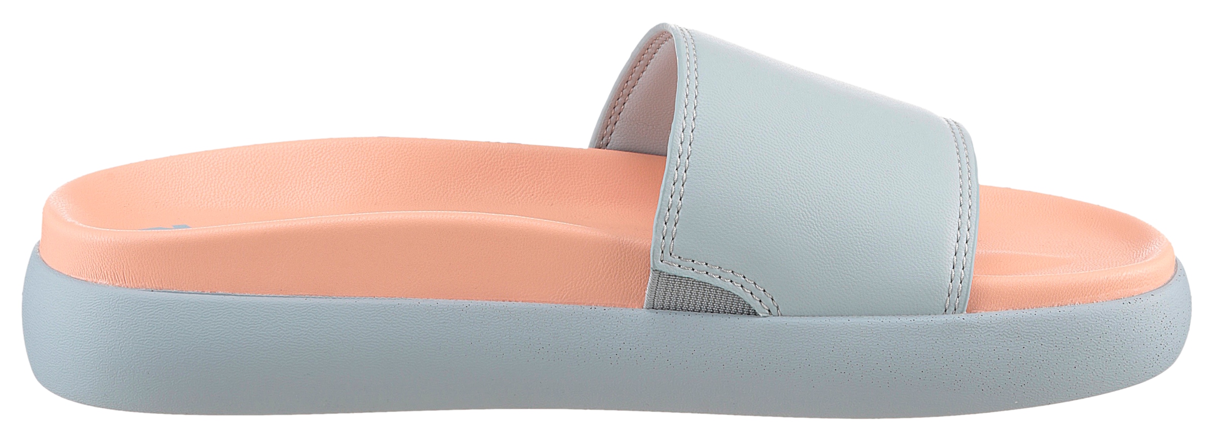 Tamaris Pantolette, Plateau, Sommerschuh, Schlappen mit kleinem Gummizug an der Bandage