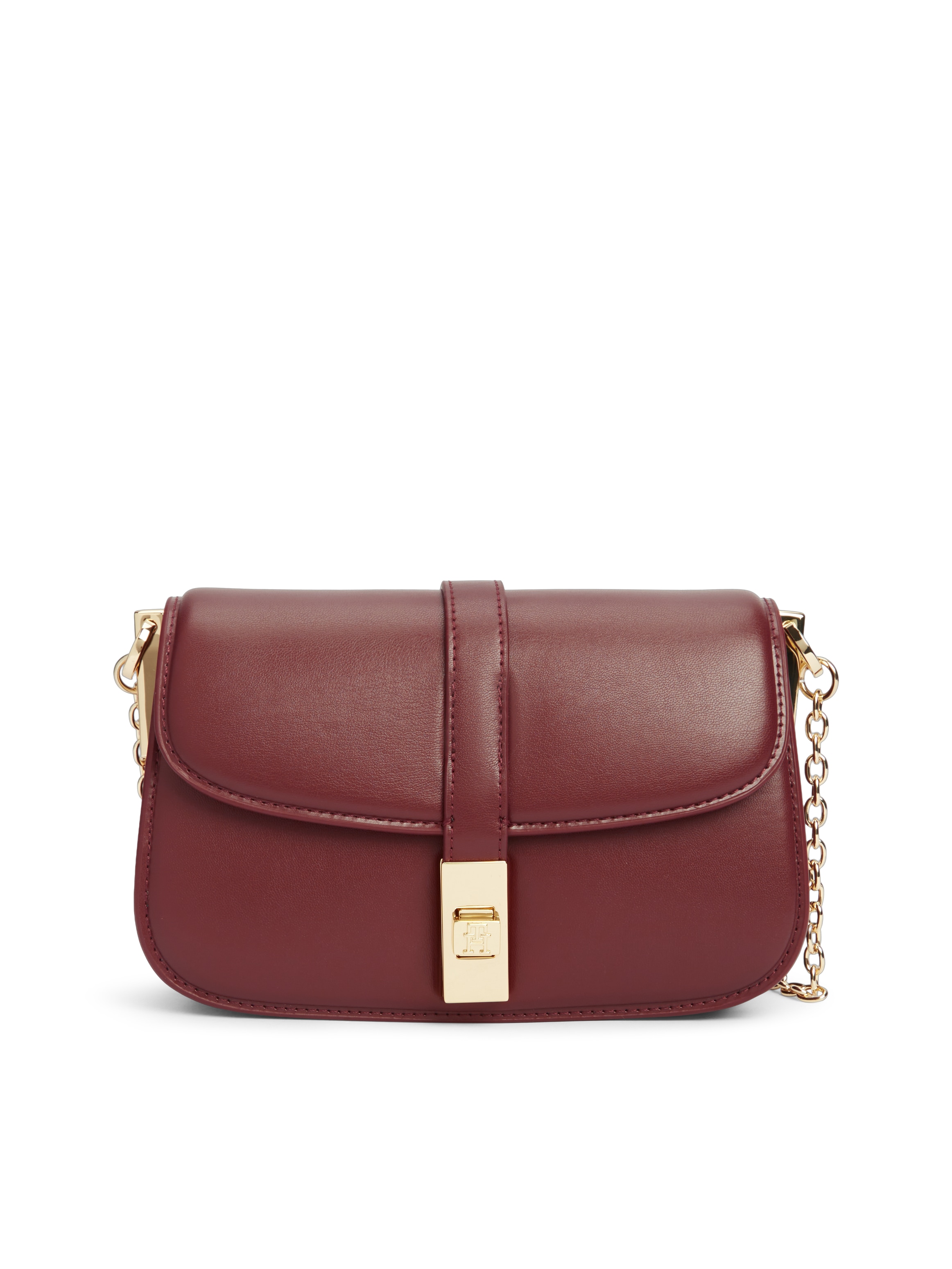 Tommy Hilfiger Umhängetasche "TH HERITAGE CHAIN CROSSOVER" Damen Abendtasche, Schultertasche Handtasche mit Steckverschluss