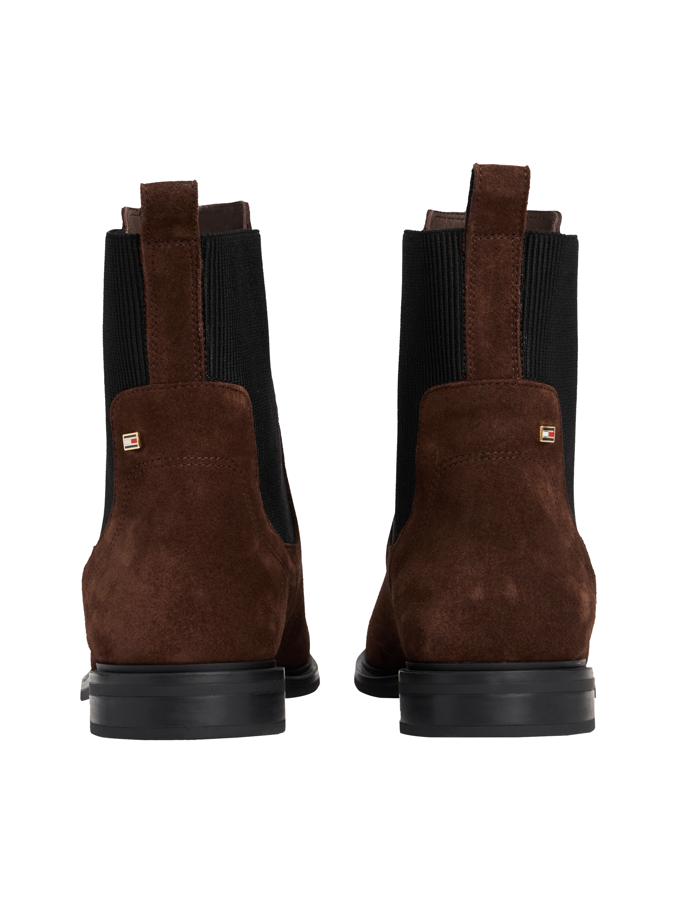 Tommy Hilfiger Chelseaboots »FLAG SUEDE CHELSEA BOOT«, Stiefelette, Businessschuh mit Hardcover-Flagge an der Ferse