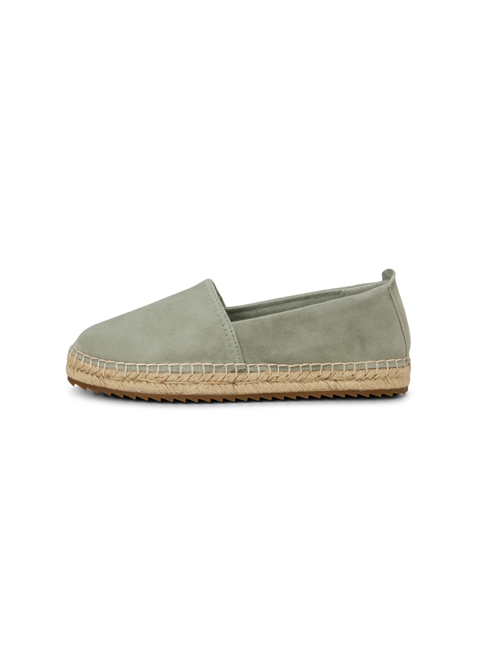 Espadrille MARC O'POLO "aus edlem Velours-Ziegenleder", Damen, Gr. 39, calm sage, Obermaterial: 100% Leder (Ziege), unifarben, Schuhe Espadrille 2