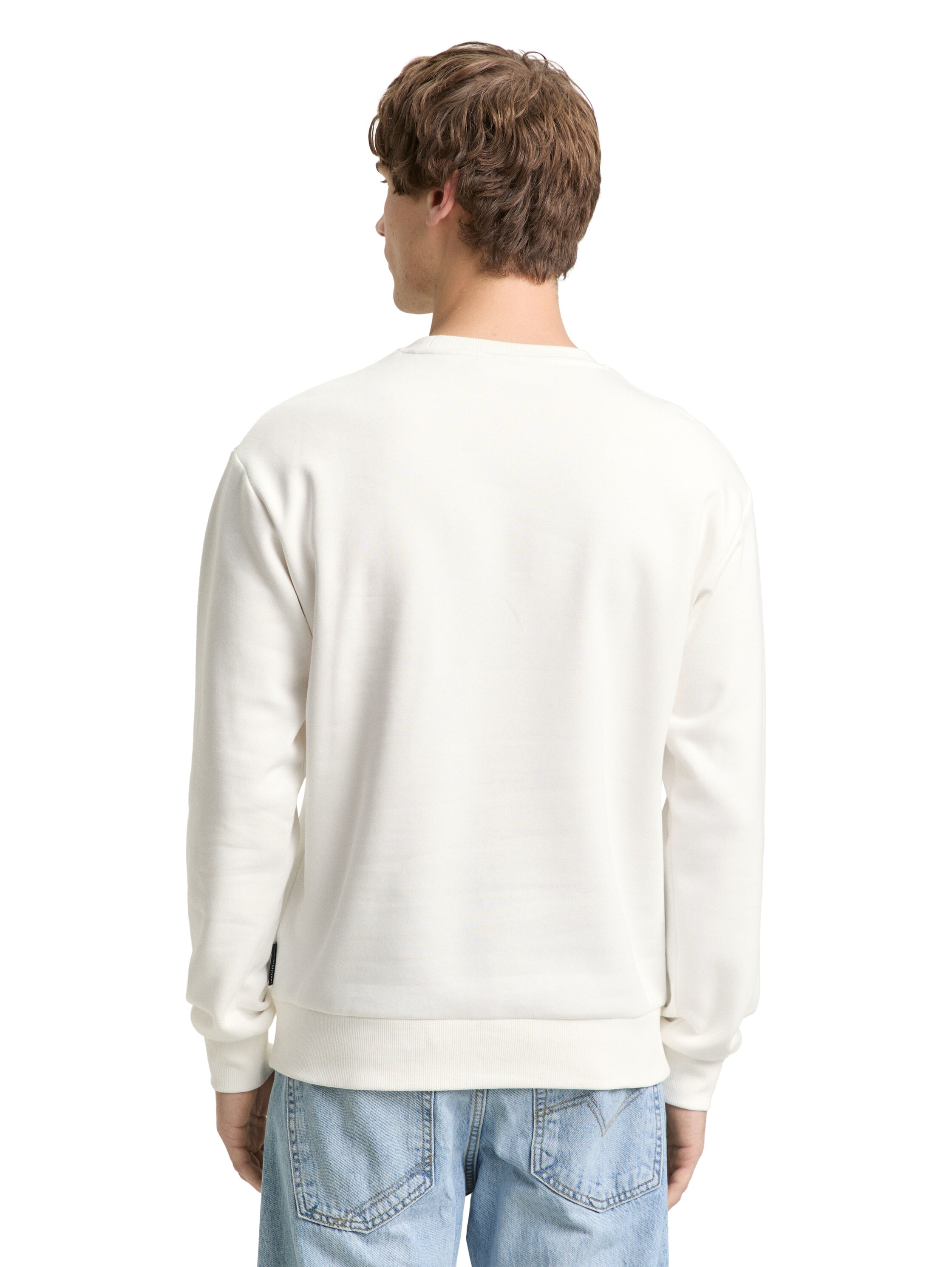 TOM TAILOR Denim Sweater , mit Ski-Motiven bestickt
