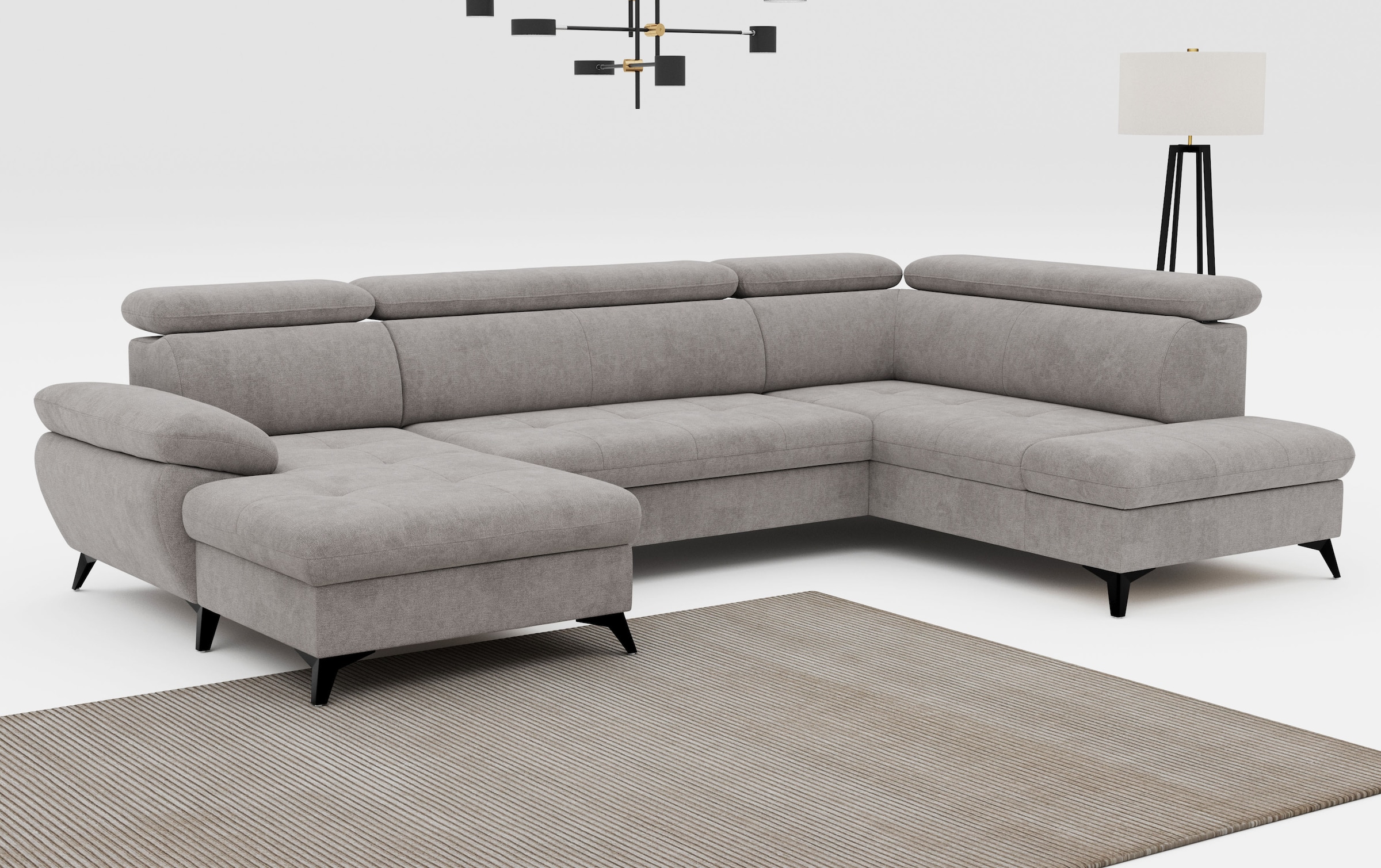 COTTA Wohnlandschaft "Hudson" mit Kopfteilverstellung, optional Schlaffunktion & Bettkasten