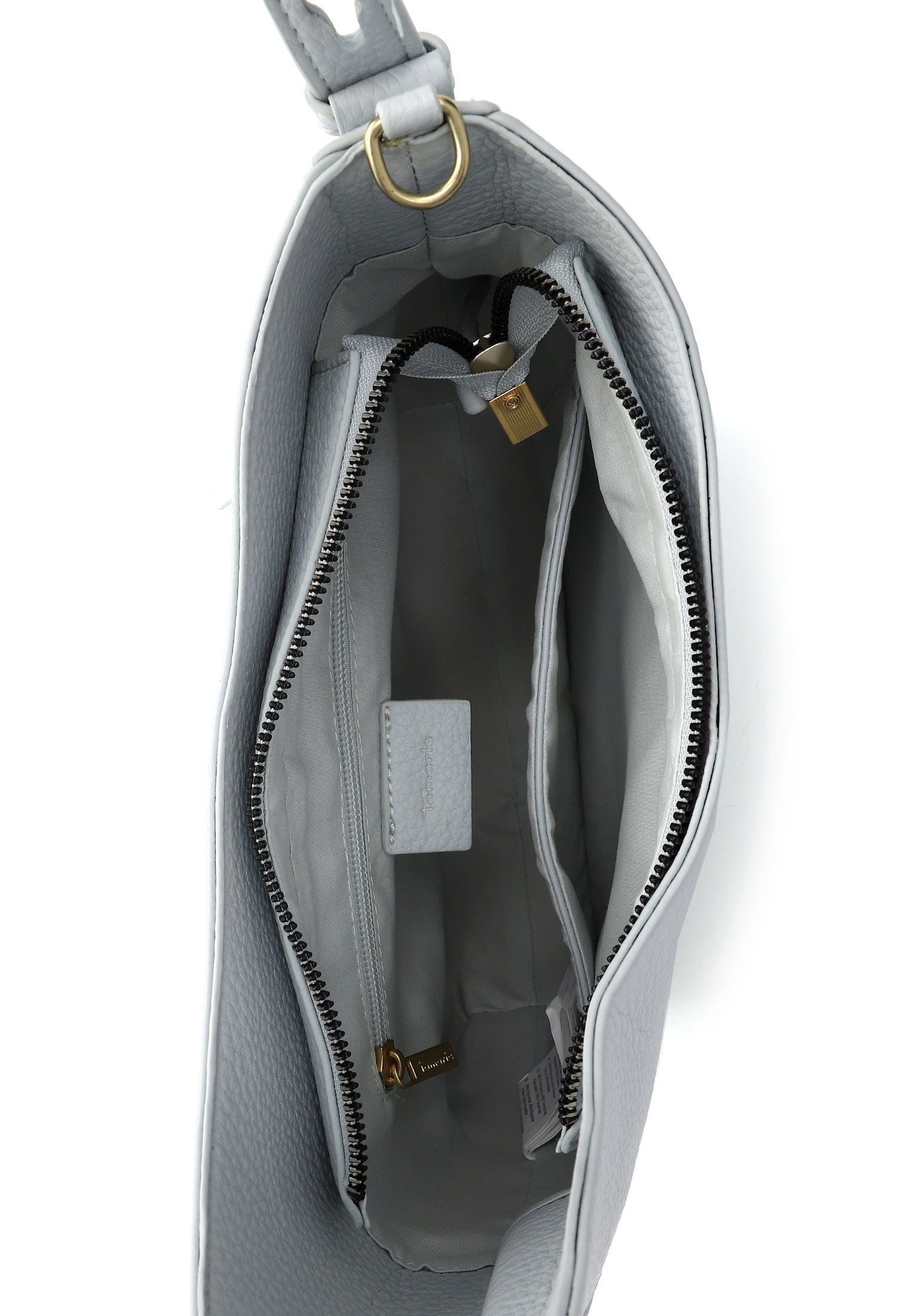 Beuteltasche TAMARIS "Beutel TAS Kathi", Damen, Gr. B/H/T: 28cm x 32cm x 5cm 0, blau (lightblau 530), Polyurethan, Taschen Beuteltasche 3