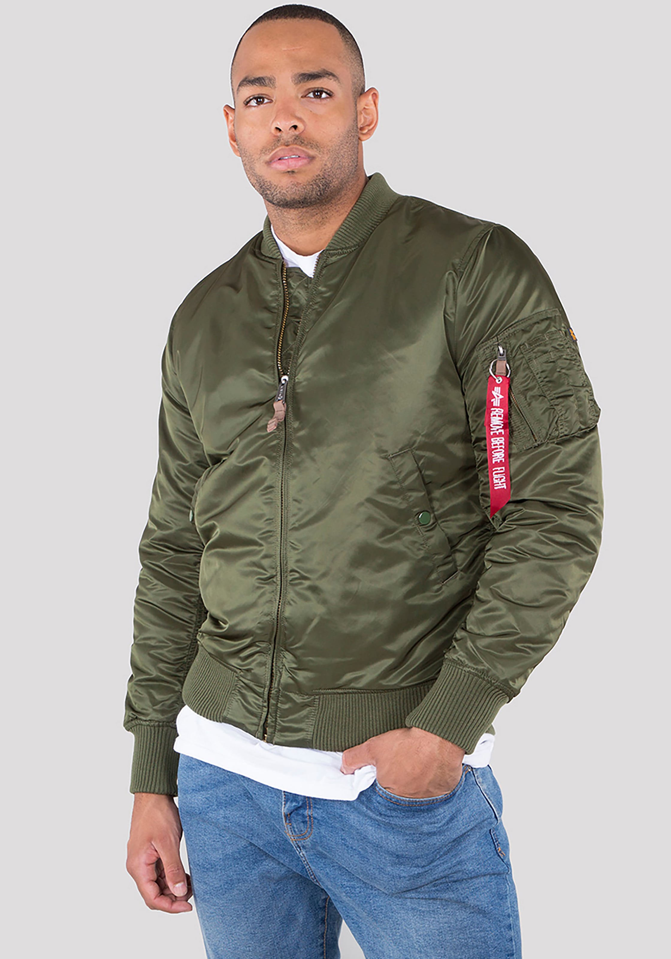 Alpha Industries Bomberjacke »MA-1 VF59 LONG«, ohne Kapuze, gefüttert