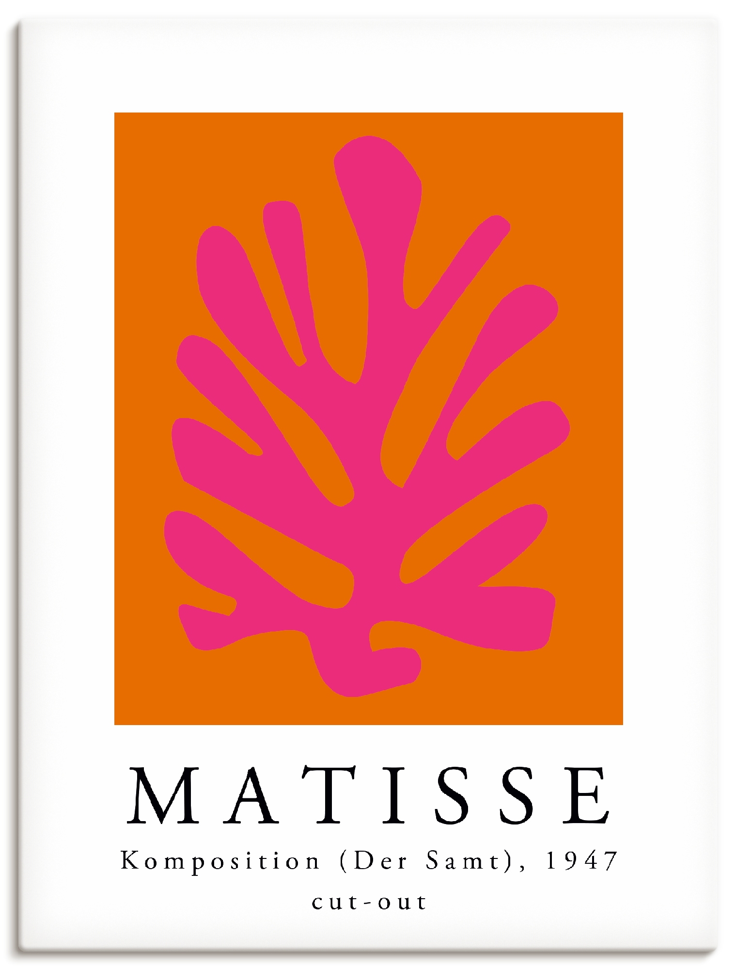 Wandbild ARTLAND "Matisse Komposition - cut-out pink", farbe bild(er): pink, B:60cm H:80cm, Bilder, als Alubild, Leinwandbild, Poster, Wandaufkleber in verschied. Größen