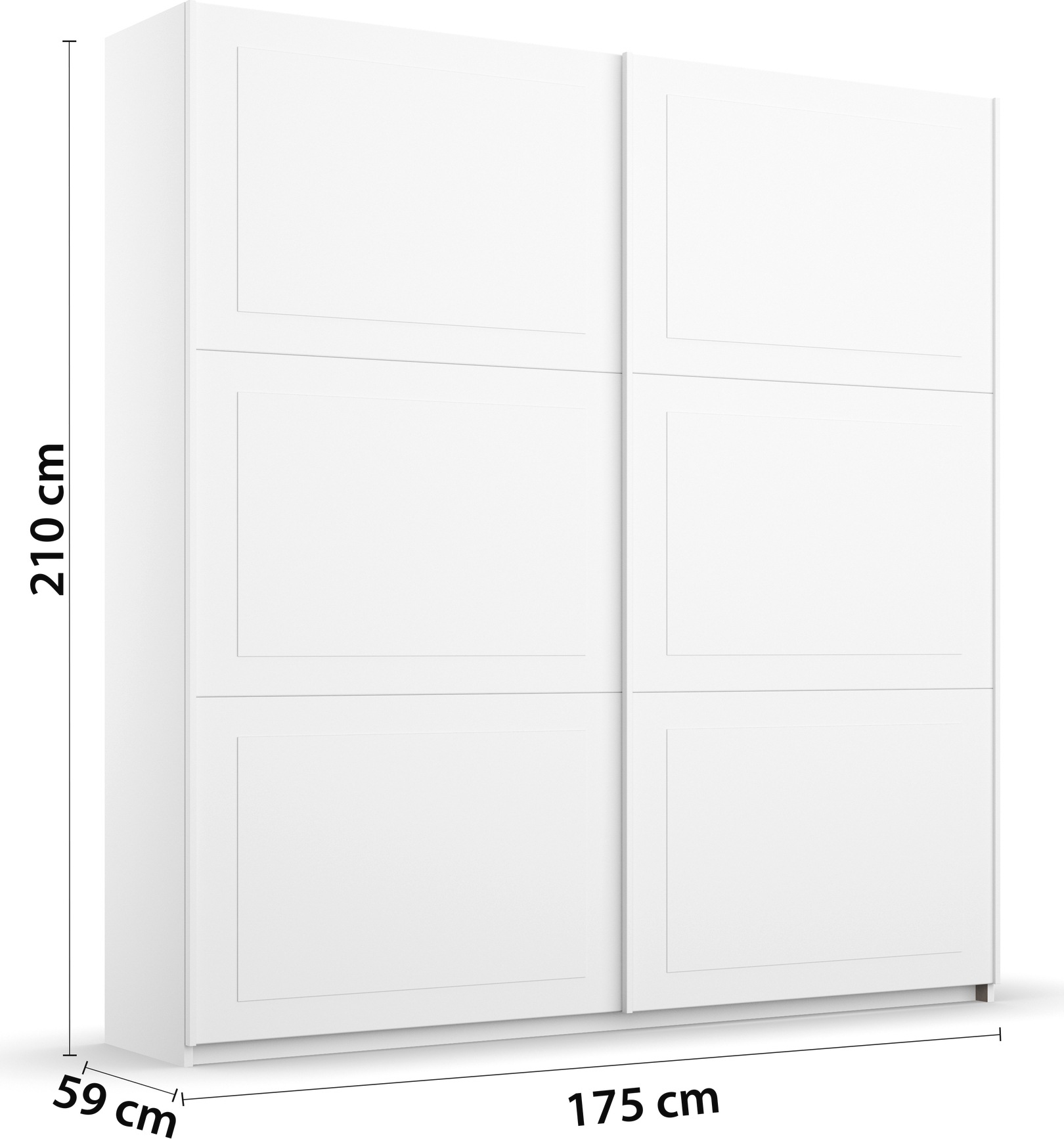 rauch Schwebetürenschrank »Ruja«, mit Kassettenfront im Landhausstil