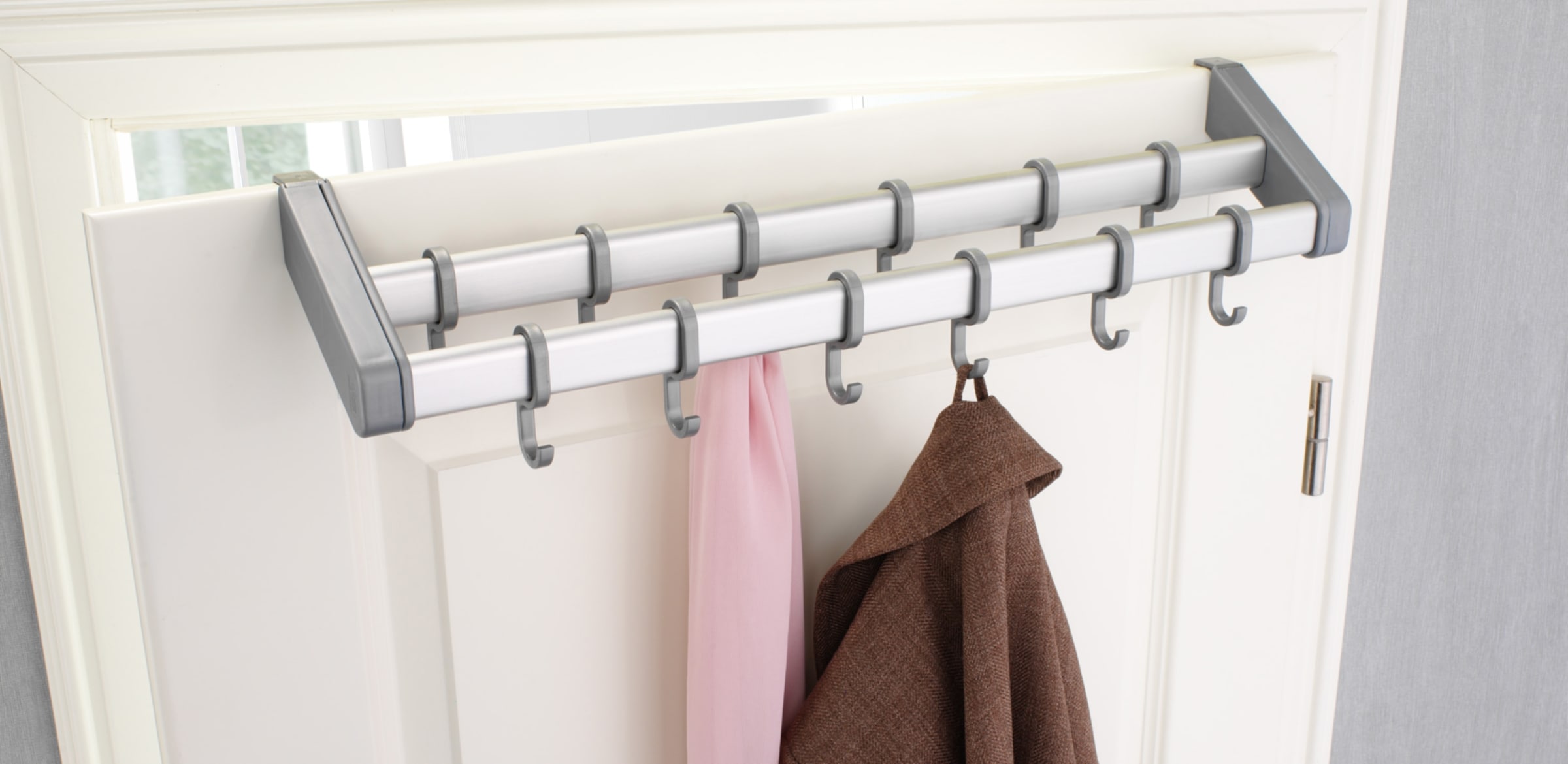 Ruco Türregal Set, 2 Stk. tlg. Aluminium/Kunststoff, mit 12 Einhängehaken günstig online kaufen