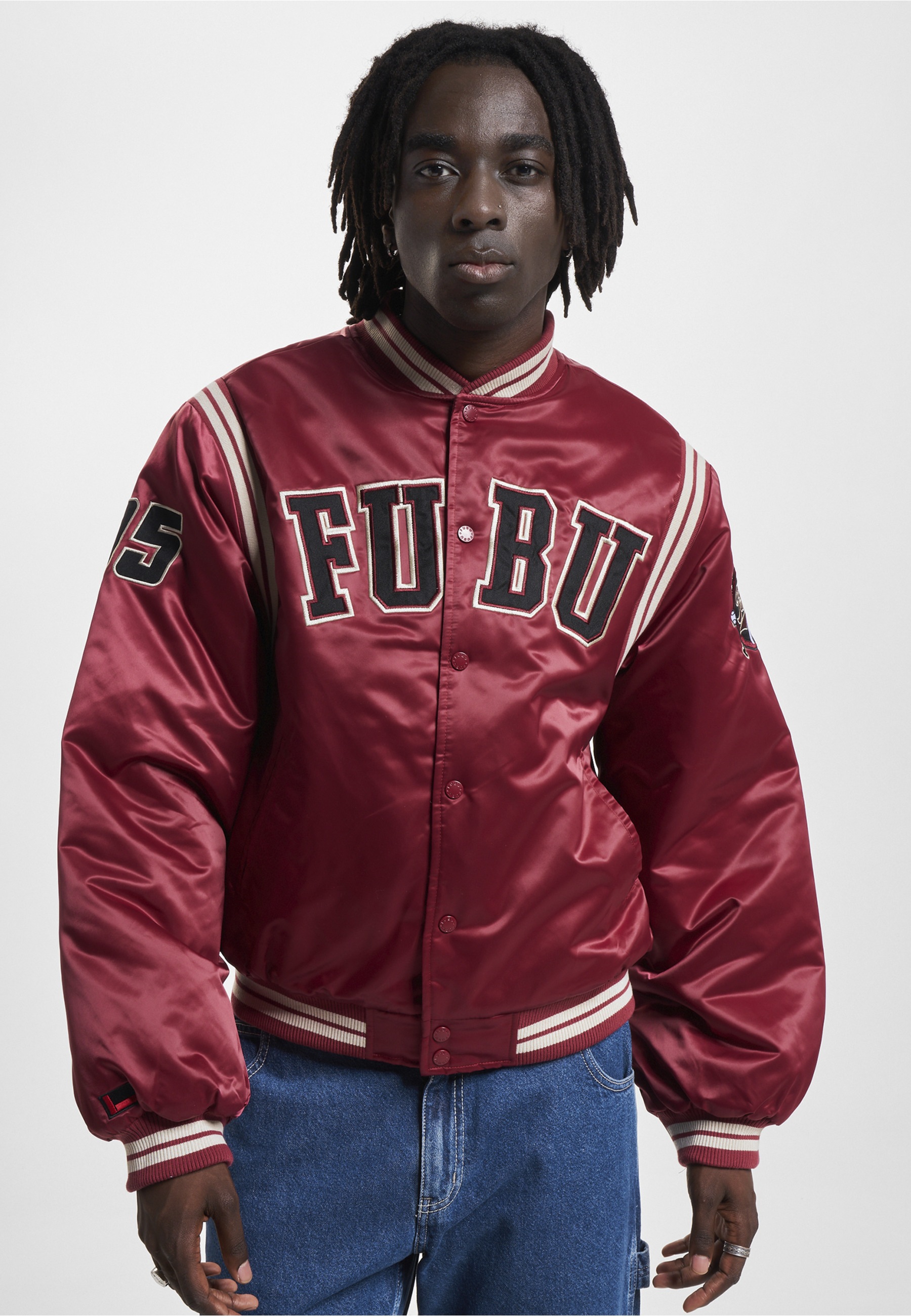 Fubu Bomberjacke »Fubu Herren FM233-001-2 FUBU College Satin Varsity Jacket« 1 Stk. tlg. ohne Kapuze