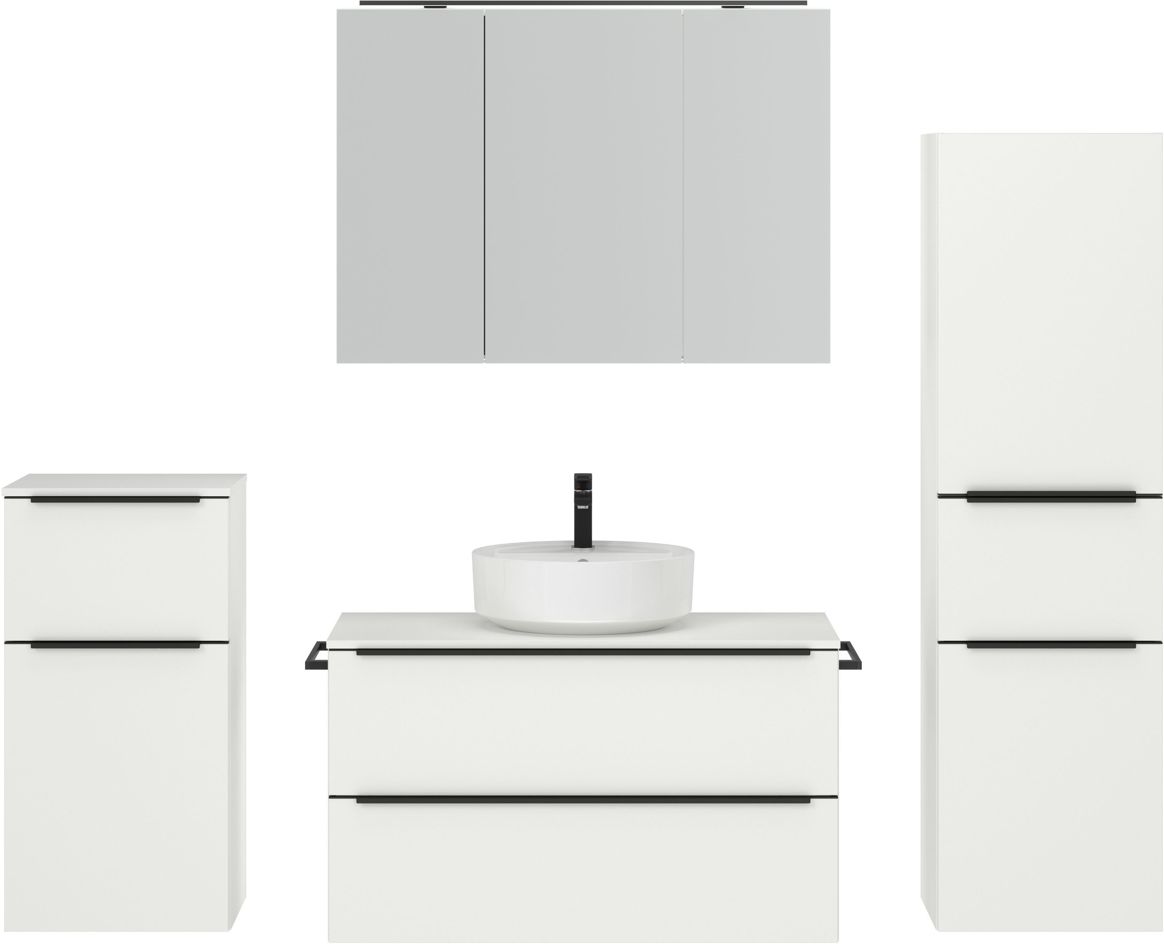 nobilia Badmöbel-Set "Alvene" vormontiert, mit Soft-Close, 4 Stk. tlg. günstig online kaufen