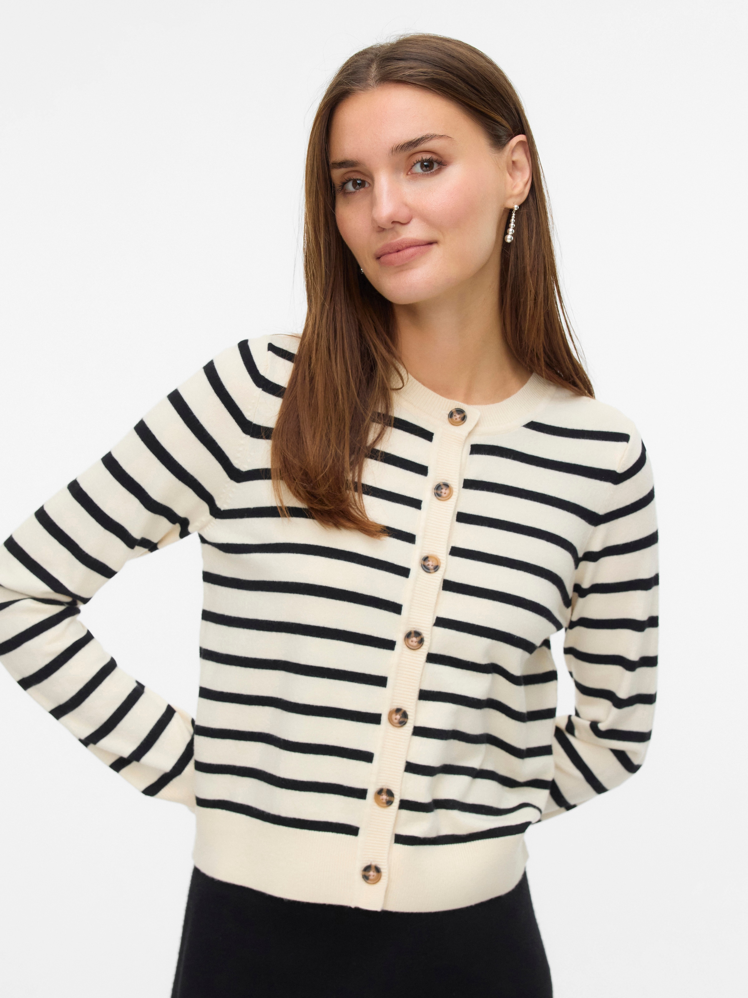 Vero Moda Strickjacke "VMSABA PLAIN LS O-NECK CARDIGAN NOOS" günstig online kaufen
