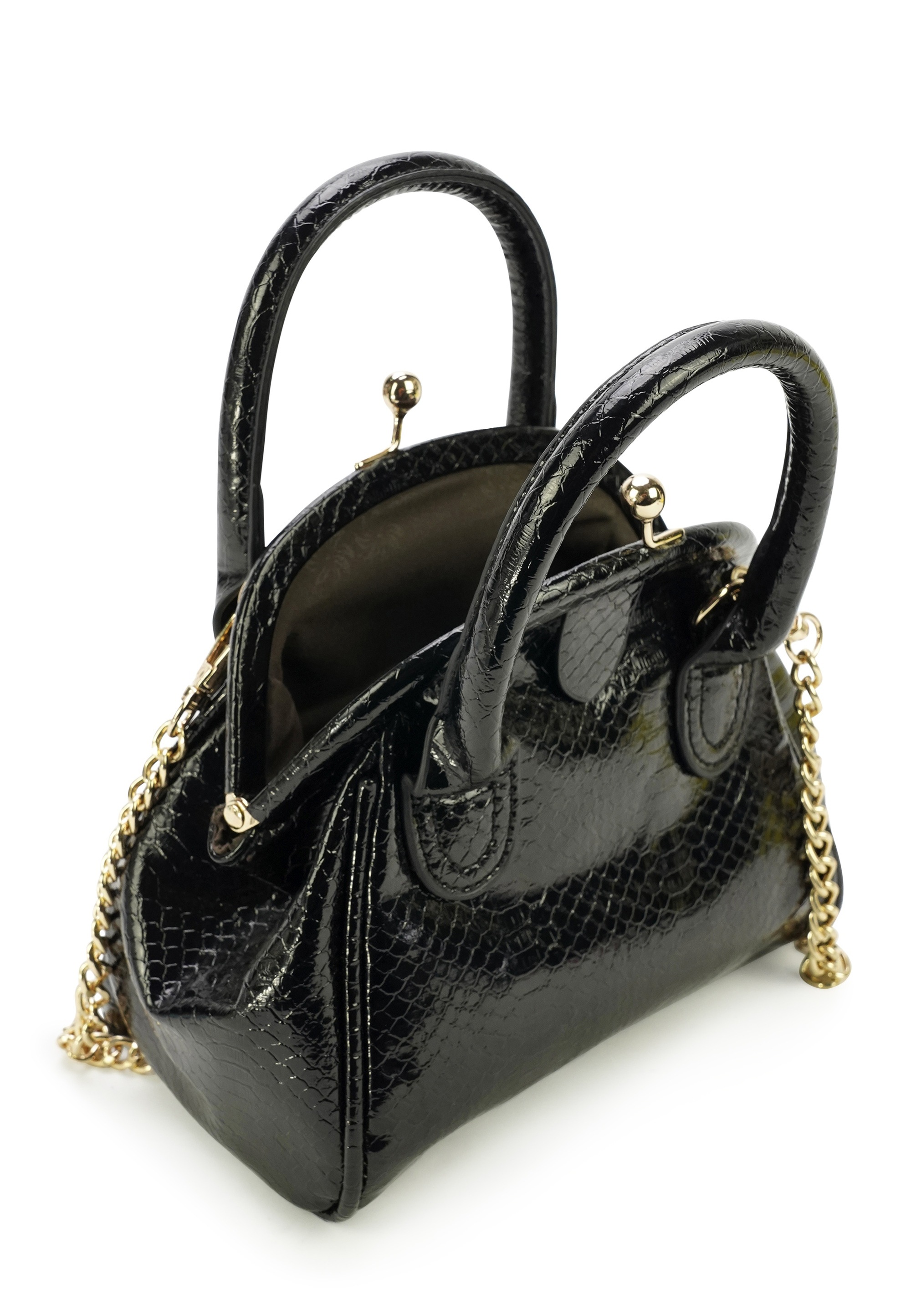 Harpa Henkeltasche »VALENTINA« in glänzender Kroko-Optik