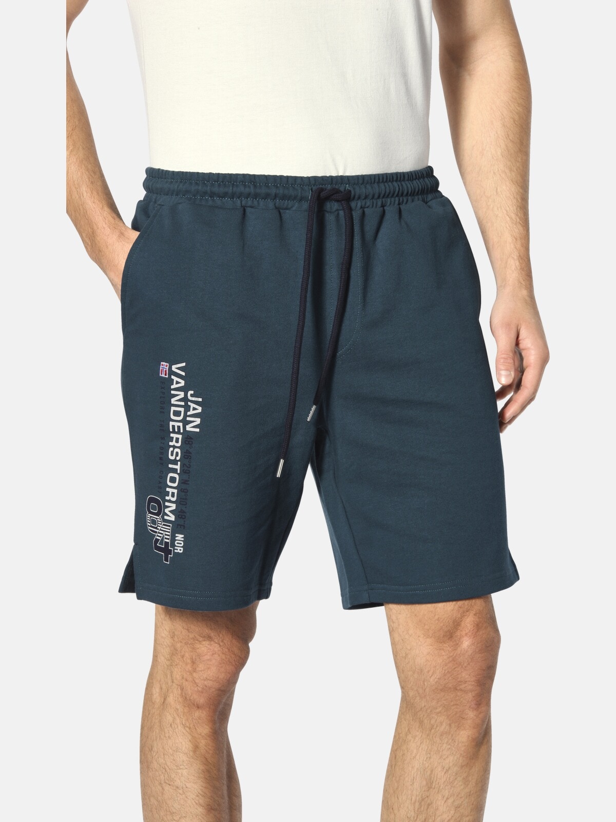 Jan Vanderstorm Sweatbermudas "Sweatbermuda PERMARSEN", (1 tlg.), mit stylischem Druck