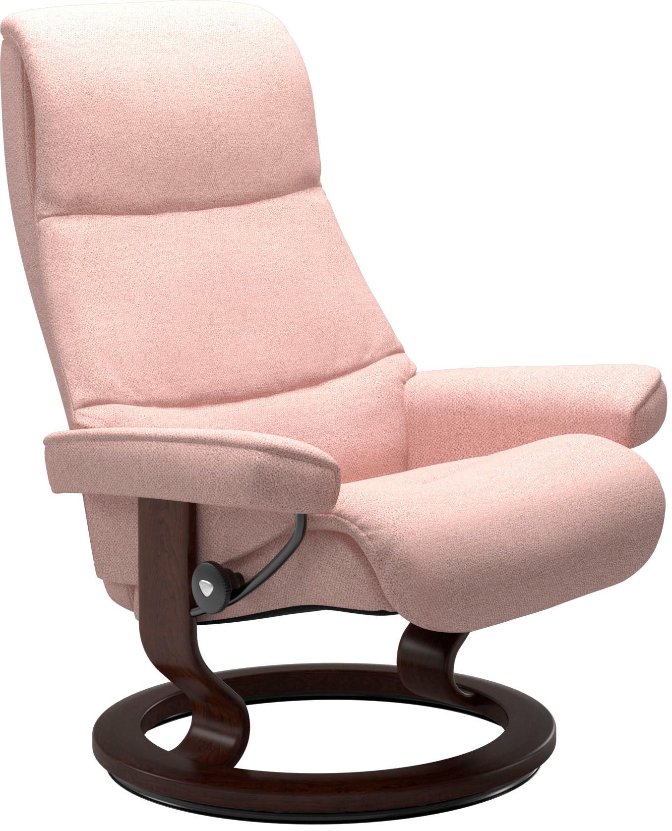 Stressless® Relaxsessel »View«, (Set, Relaxsessel mit Hocker), mit Classic Base, Größe M,Gestell Braun