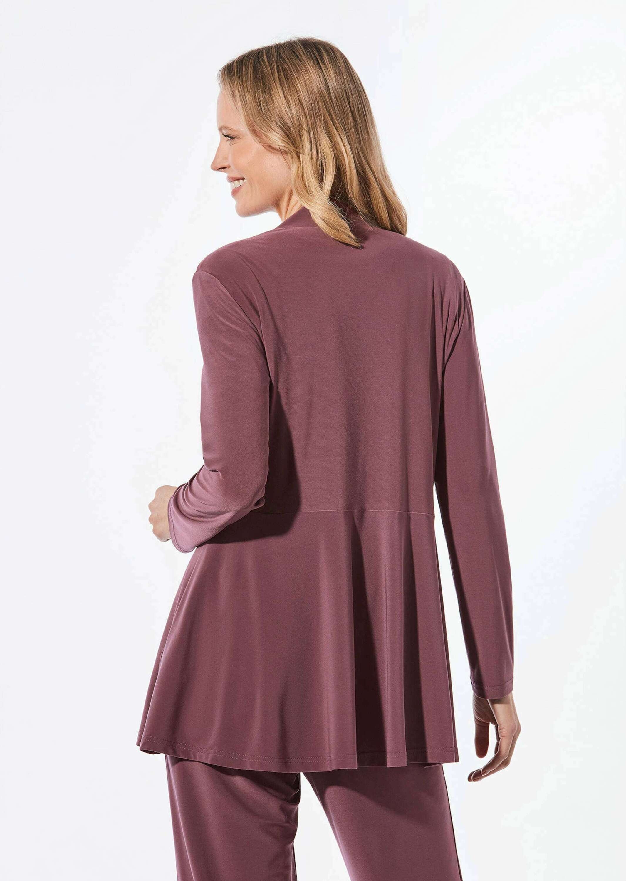 GOLDNER Sweatjacke »Jersey-Longjacke Weich fallende Jersey-Longjacke«