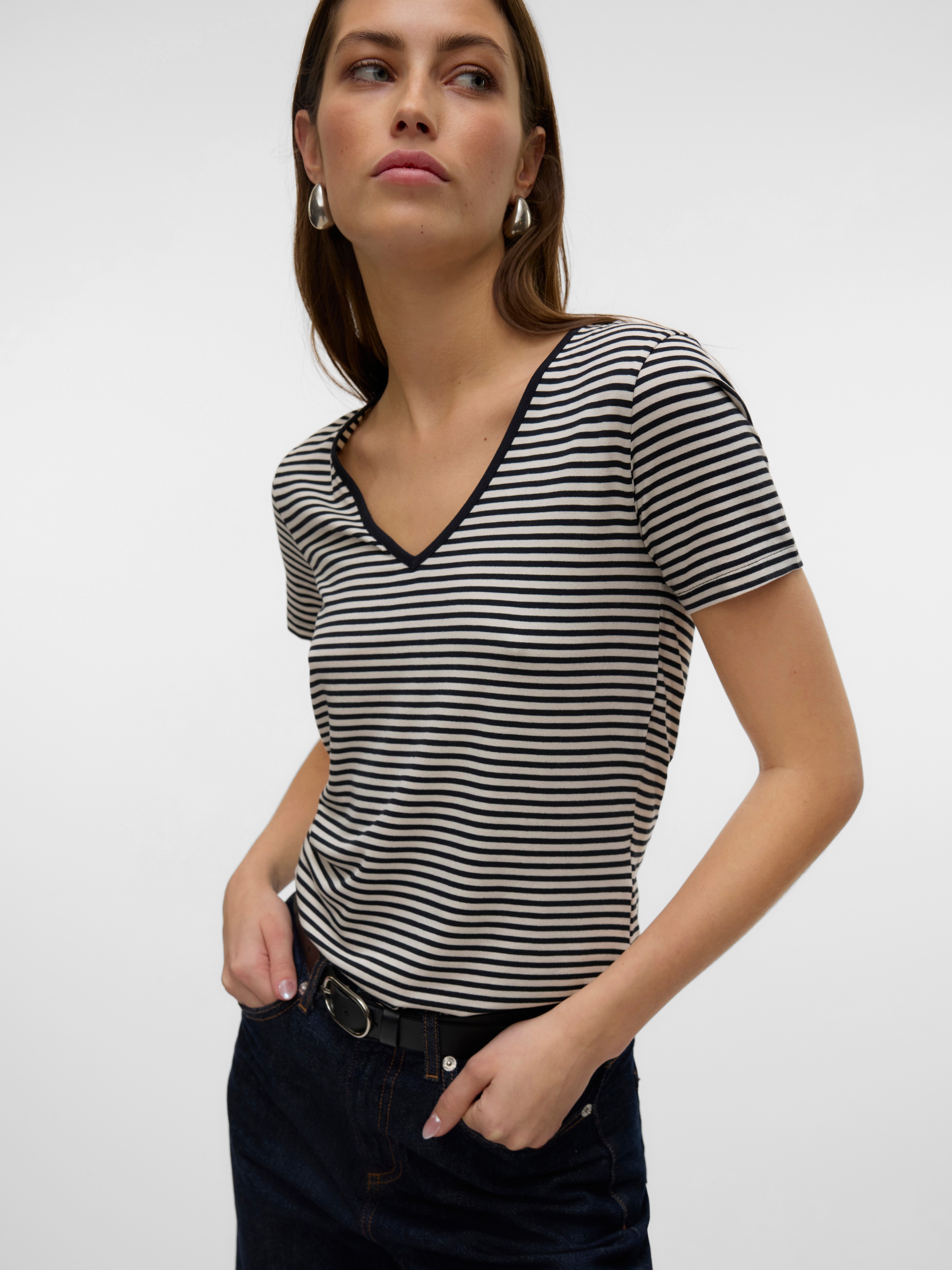 Vero Moda V-Shirt "VMPEPPER SS V-NECK T-SHIRT VMA NOOS" günstig online kaufen