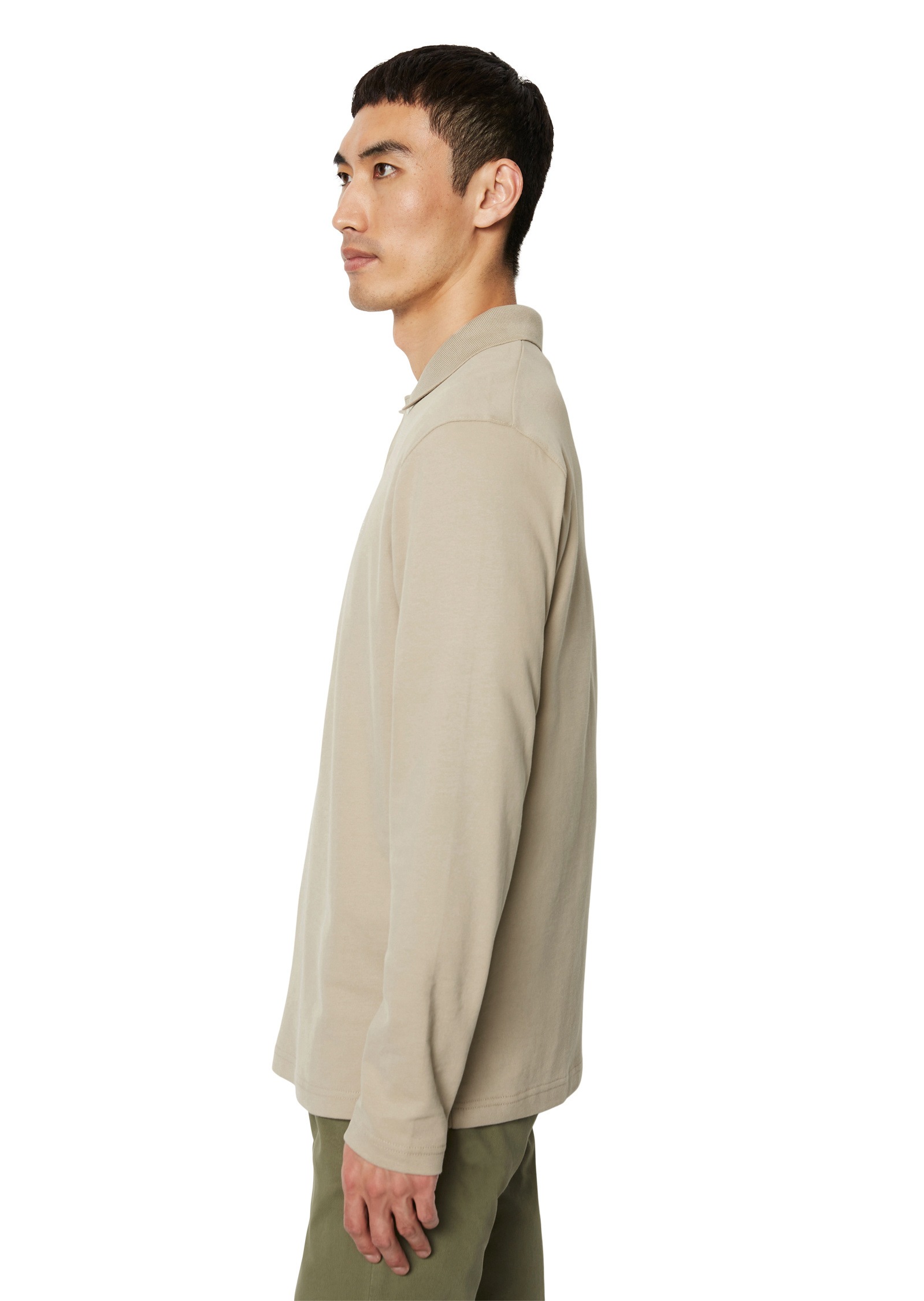Marc O'Polo Langarm-Poloshirt »aus schwerem Bio-Baumwoll-Jersey«