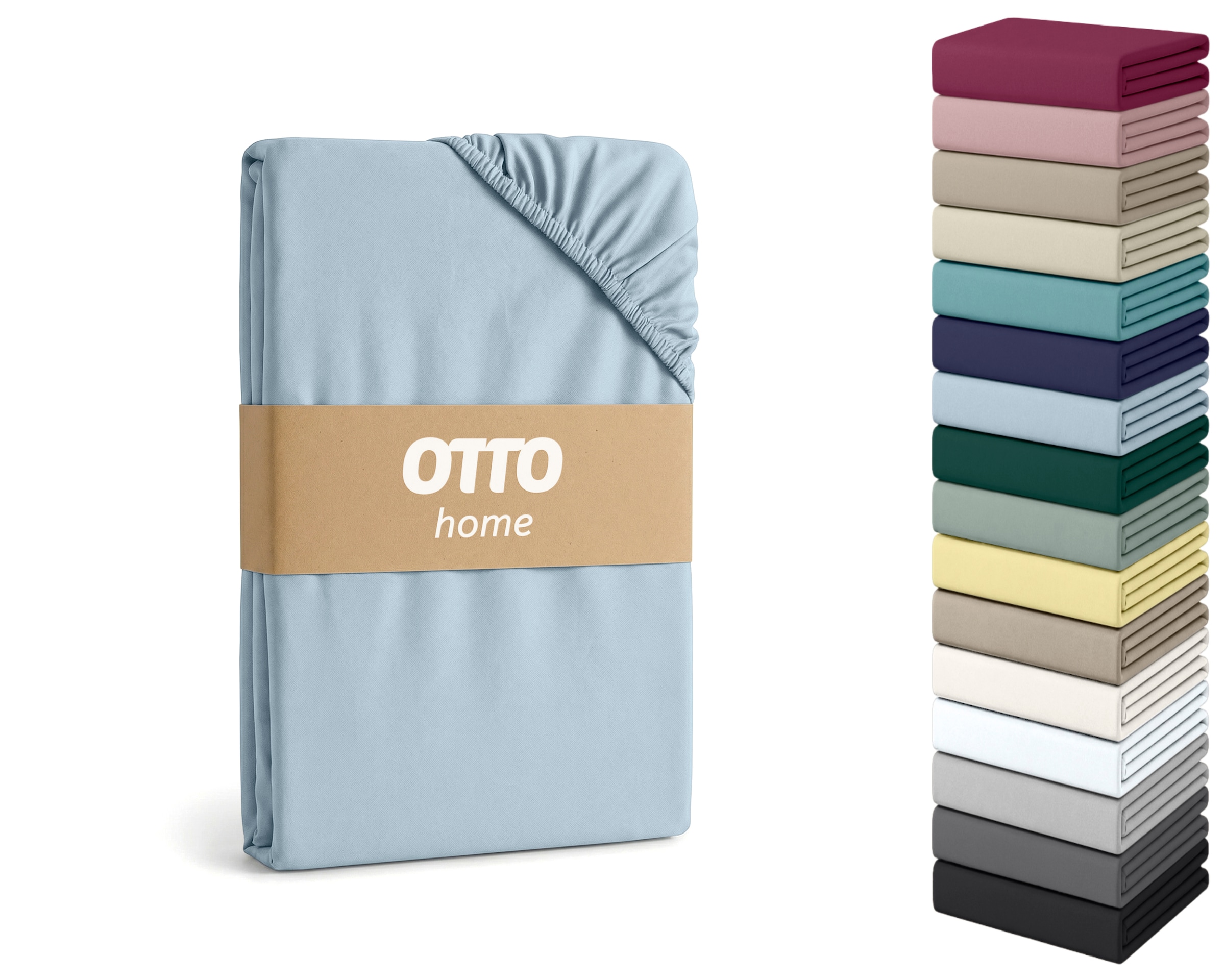OTTO home Spannbettlaken "Cremona, Basic & Premium Qualität mit Elasthan" Bettlaken für Matratzen von 20-25 cm Höhe, 96% Baumwolle & 4% Elasthan