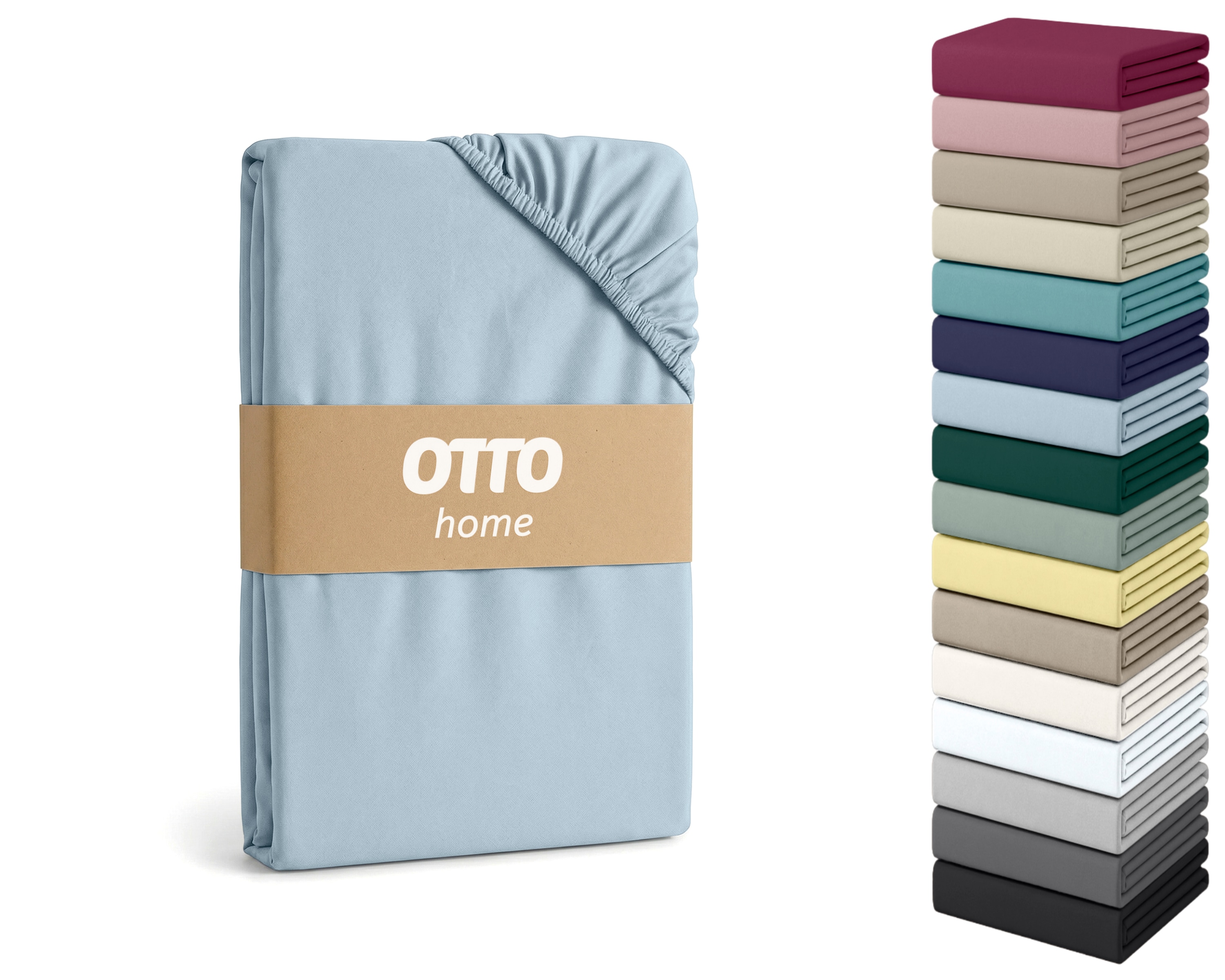 OTTO home Spannbettlaken "PHYSALIS Comfort 100% Baumwolle, 150 g/m²" Bettlaken bis 20 cm Matratzenhöhe, weich, bügelfrei, optimaler Sitz