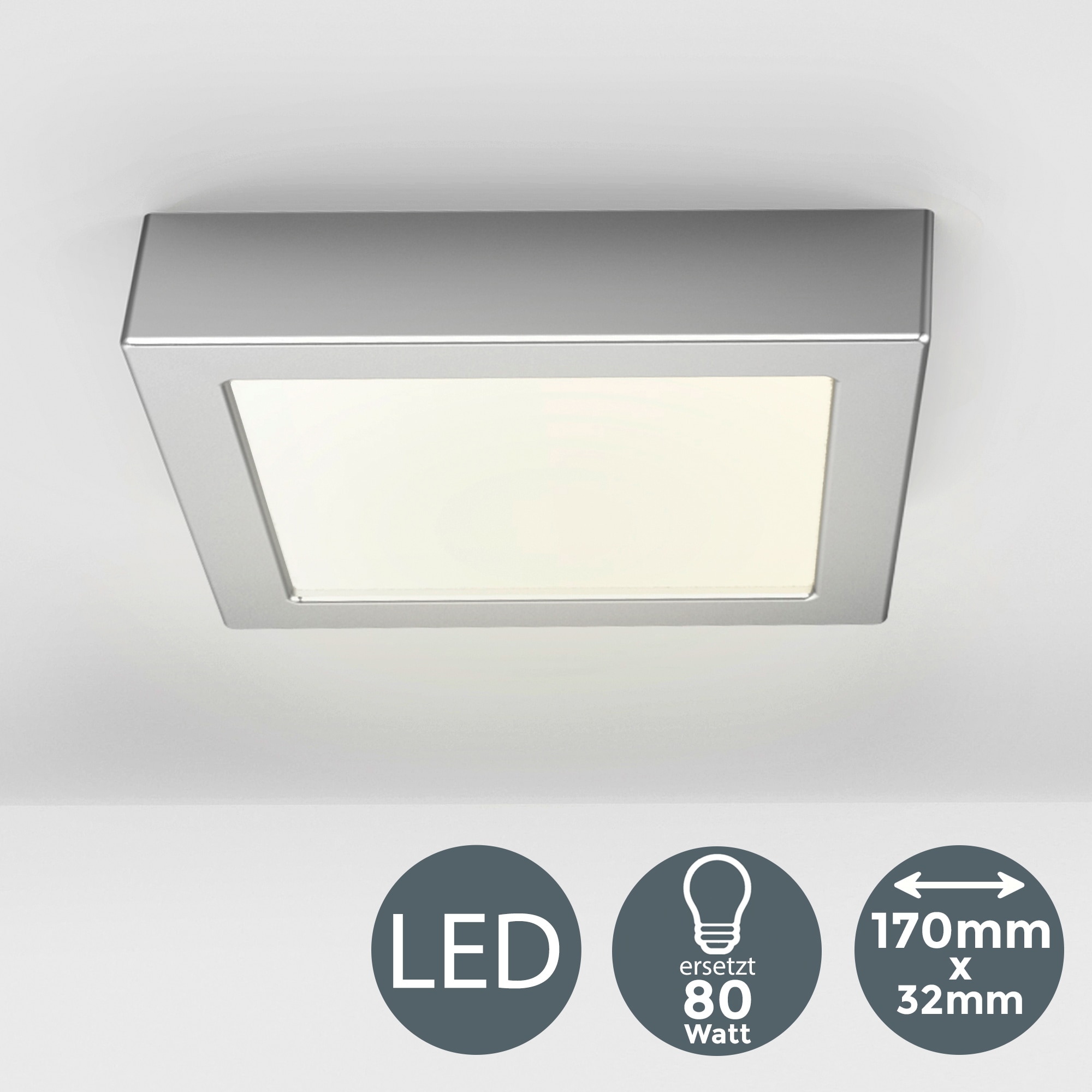B.K.Licht LED Aufbaustrahler 1 BAUR Aufputzspot Unterbauleuchte Panel Lampe bestellen »Garnet«, 12W | LED Aufbauleuchte flammig-flammig,