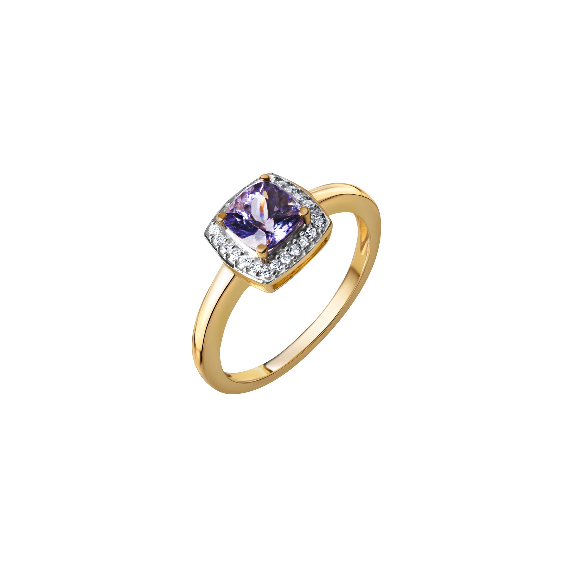 Vivance Fingerring »585 Gold mit echtem Tansanit und Brillant 0,109ct.«