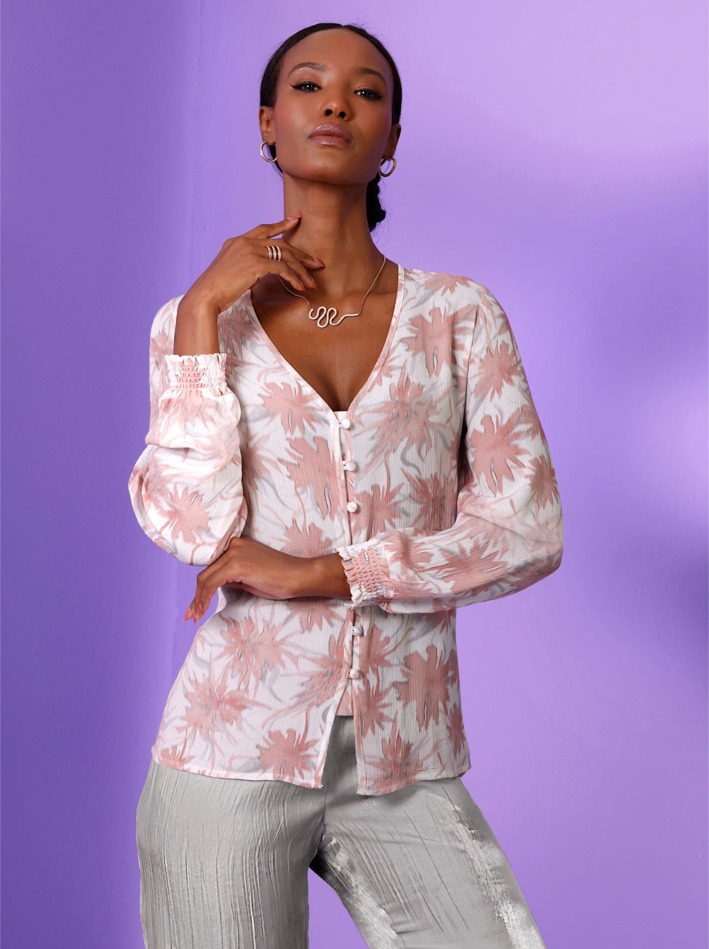 creation L Crinklebluse