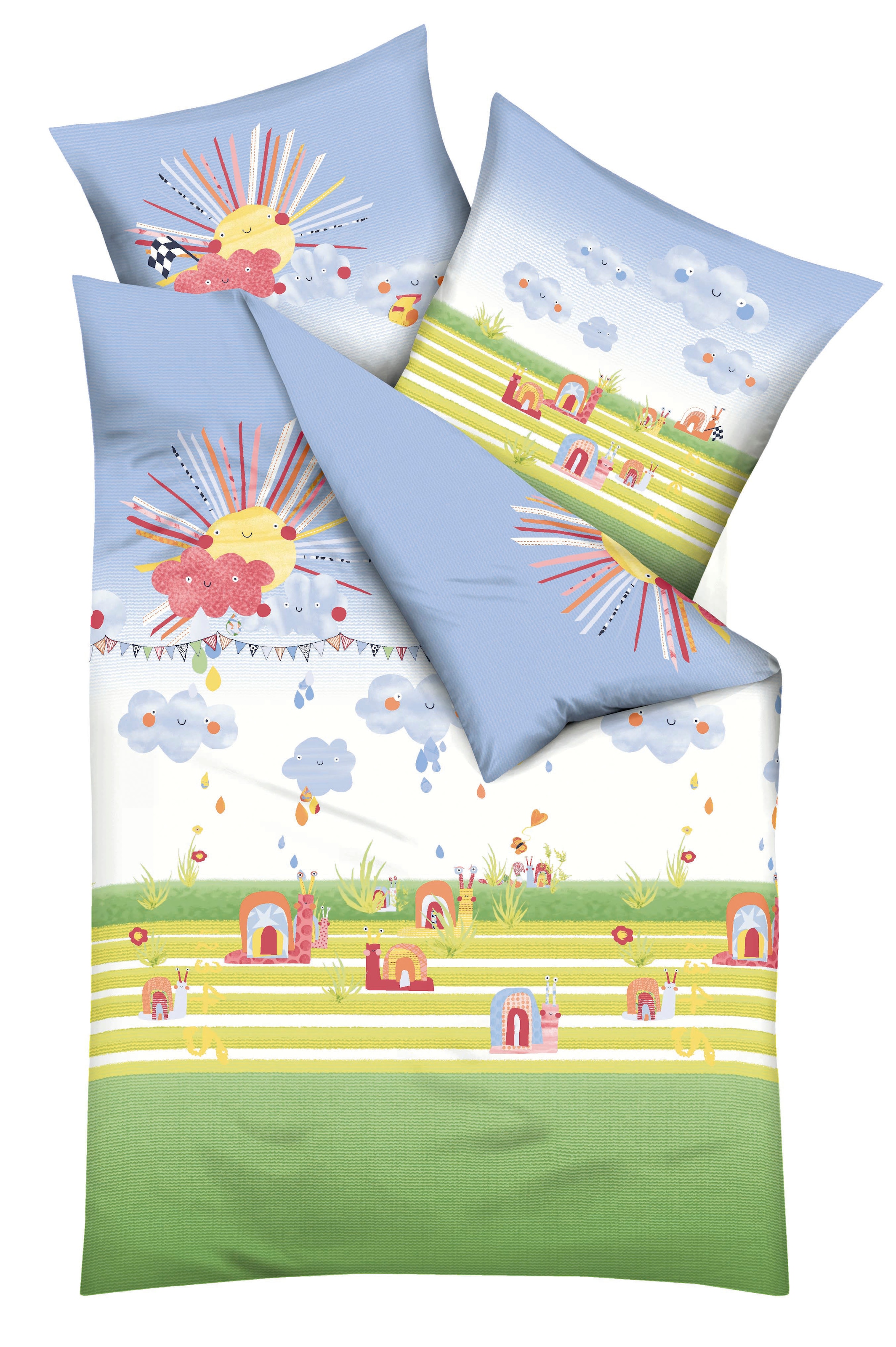 Kaeppel Kinderbettwäsche »Regenbogenrennschnecken«, Mit Schnecken